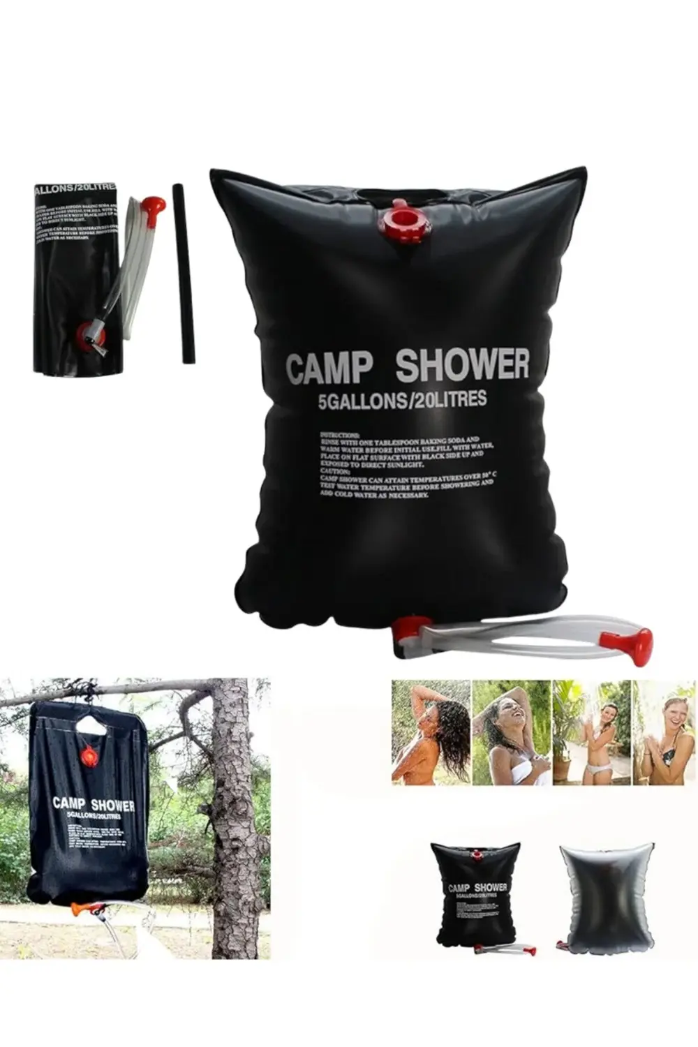 Kamp Ve Plaj İçin Solar Duş 20 Litre Su Kapasiteli Portatif Duş Ç