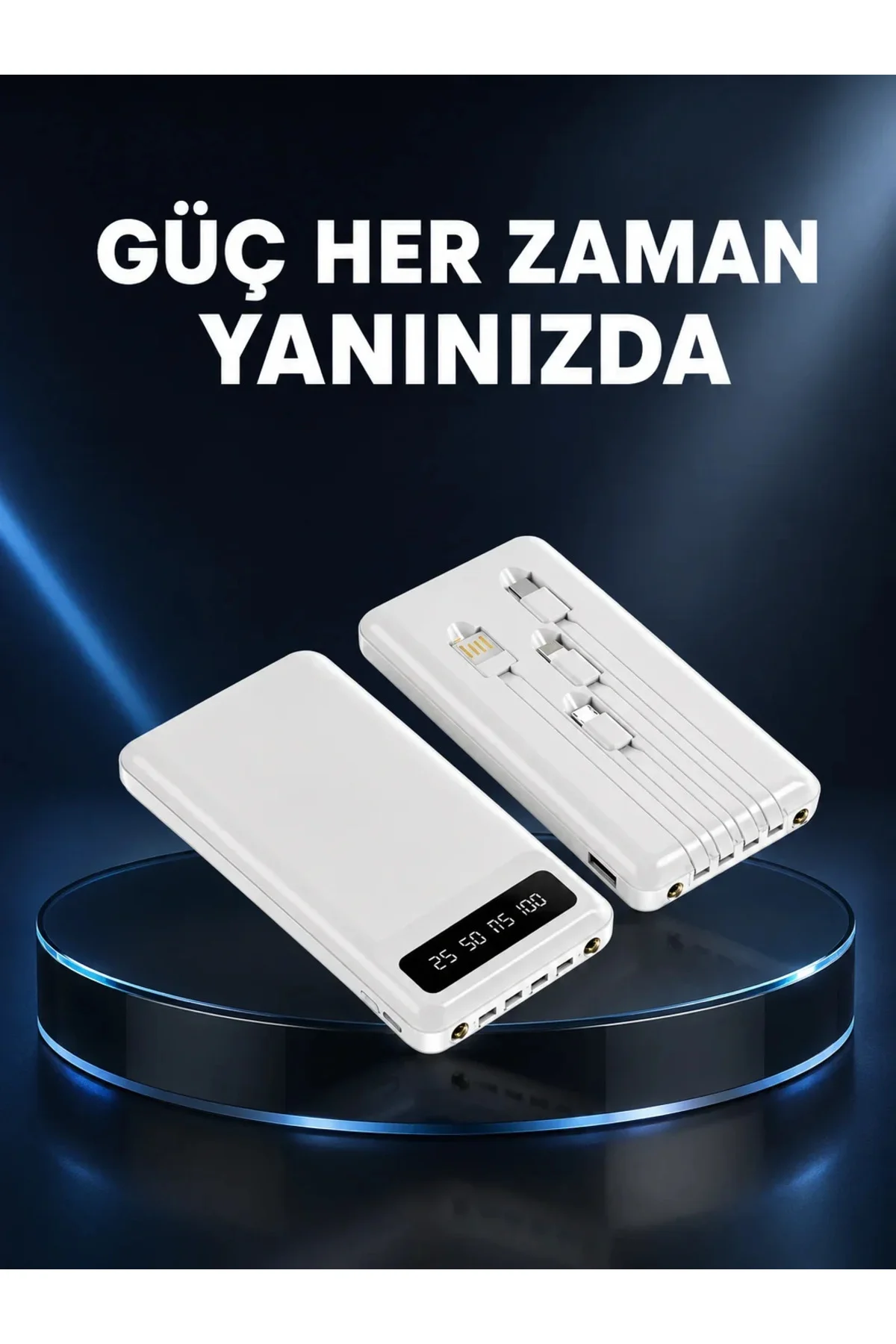 Kamp ve Seyahat İçin 20.000mAh LED Işıklı Hızlı Şarj Powerbank Yeni Nesil Kamp ve Seyahat İçin 20.000mAh LED Işıklı Hızlı Şarj Powerbank Yeni Nesil