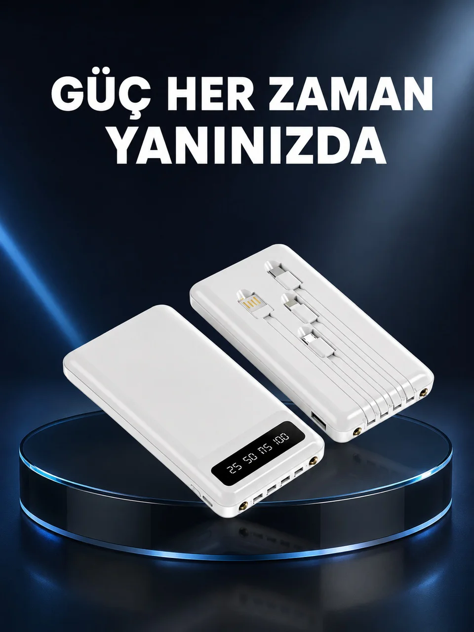 Kamp Ve Seyahat İçin 20.000mah Led Işıklı Hızlı Şarj Powerbank Yeni Nesil - Lisinya Diğer