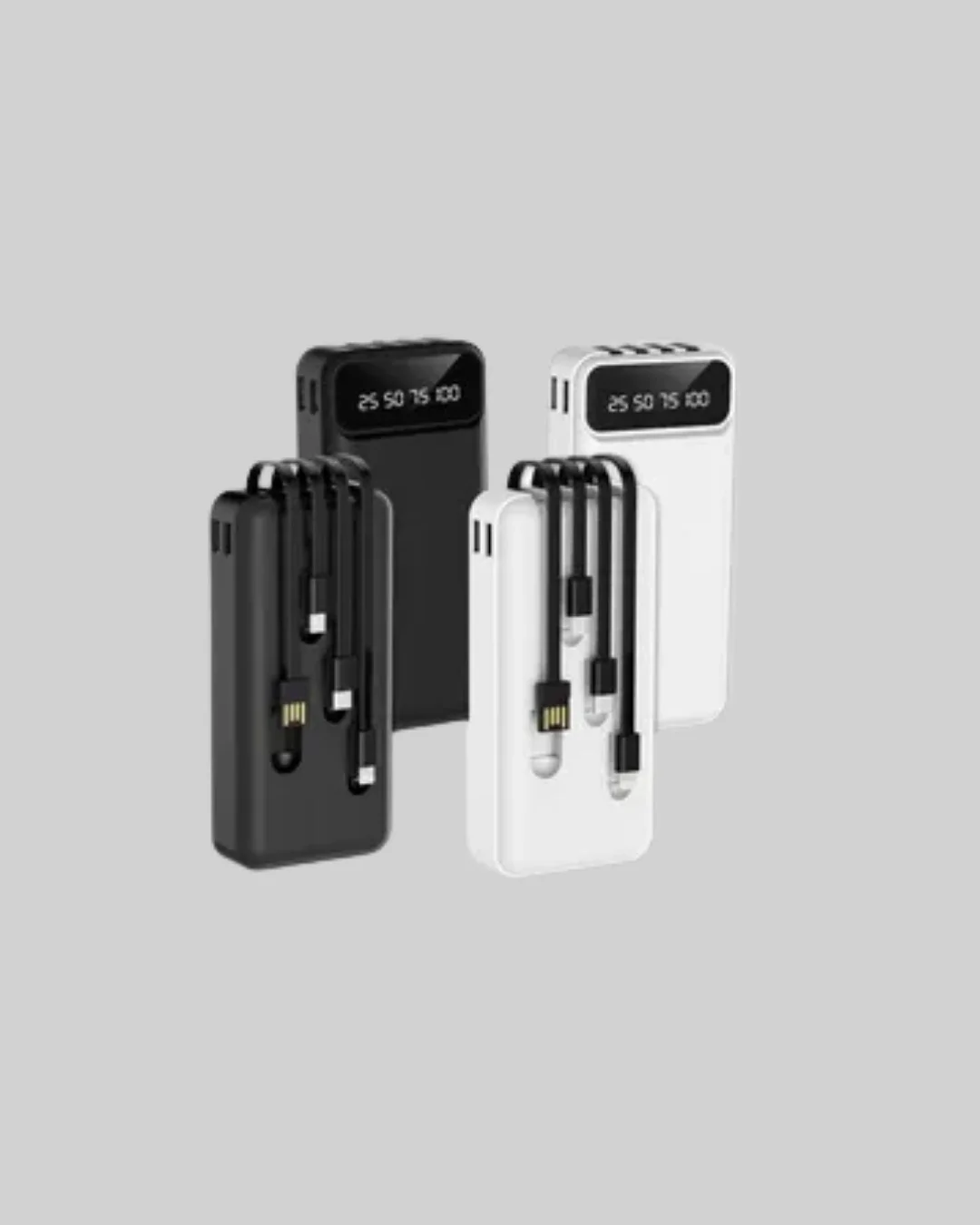 Kamp ve Seyahat İçin 20.000mAh LED Işıklı Hızlı Şarj Powerbank Yeni Nesil