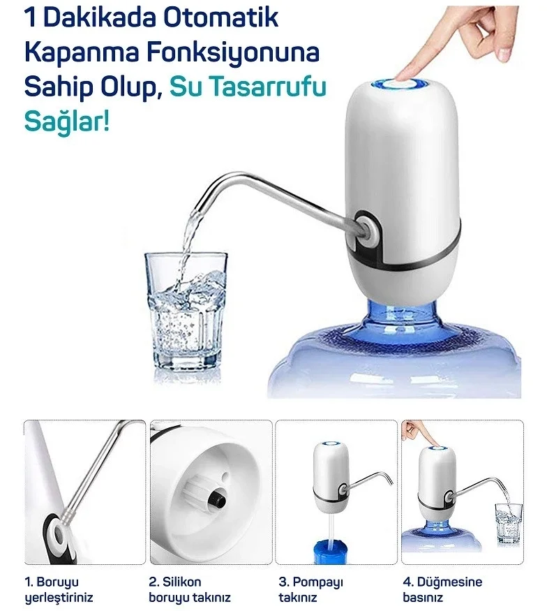 Kampta Piknikte Yazlıkta Şarjlı Damacana Otomatik Su Pompası Fiyatı, Yorumları ve Özellikleri