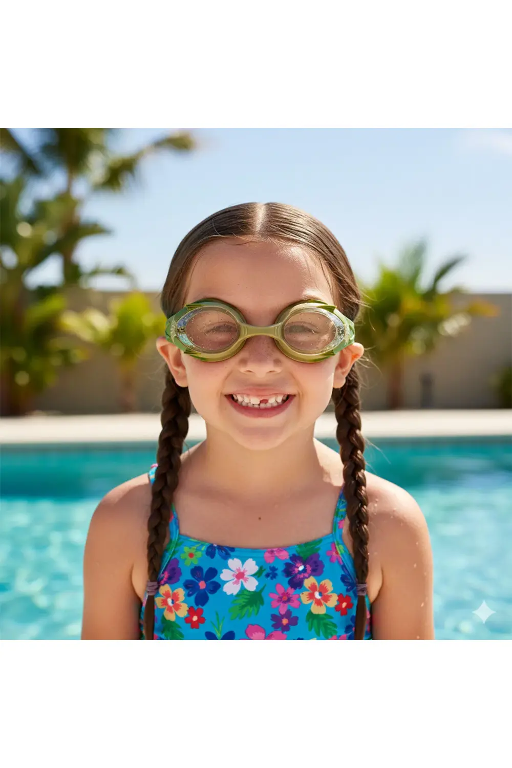 Kamuflaj Çocuk Yüzücü Kemik Gözlük - Yüzme - Gözlük - Havuz Gözlü