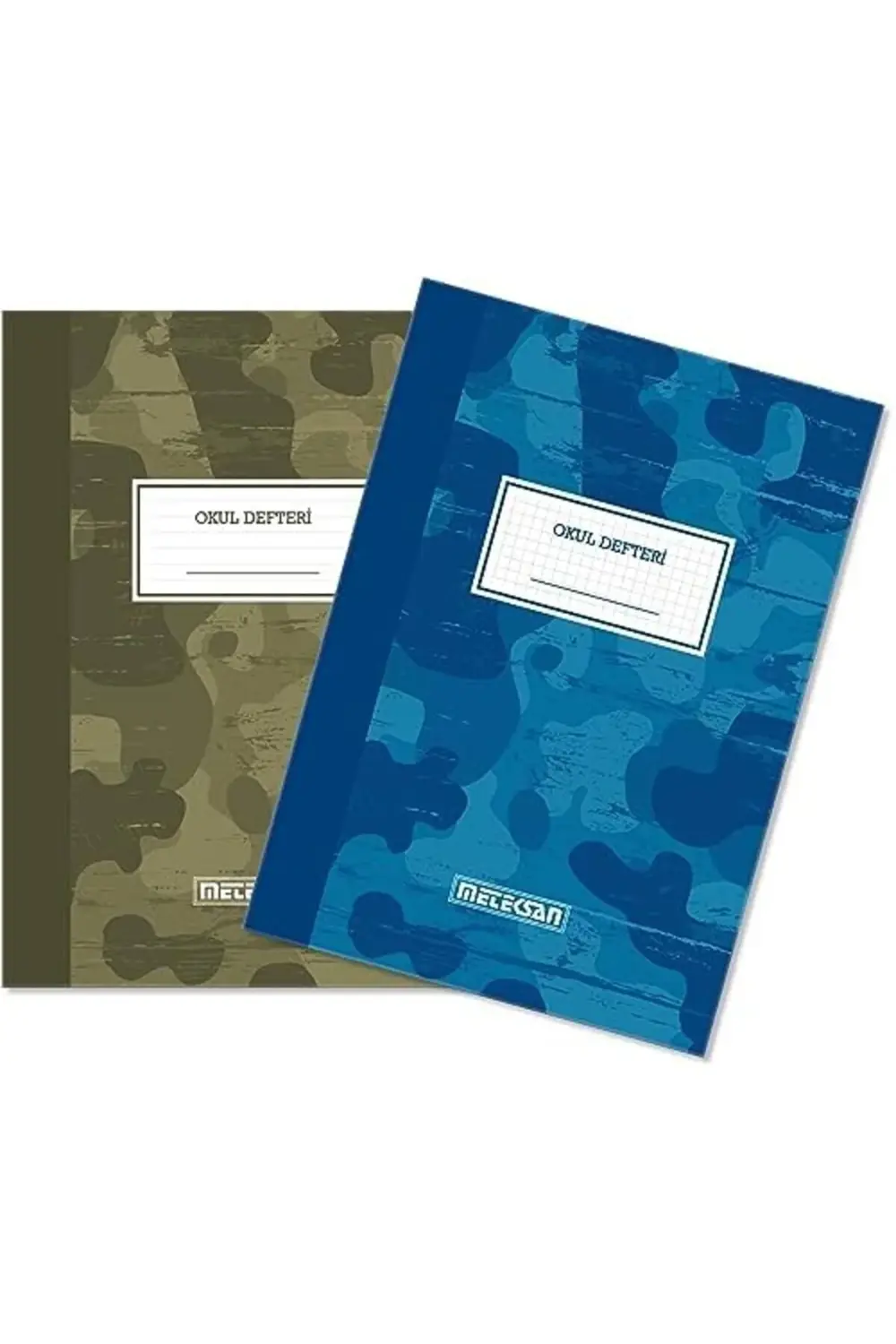 Kamuflaj Desen A4 Okul Defteri, 60 Yaprak Kareli 4'lü Paket 11740
