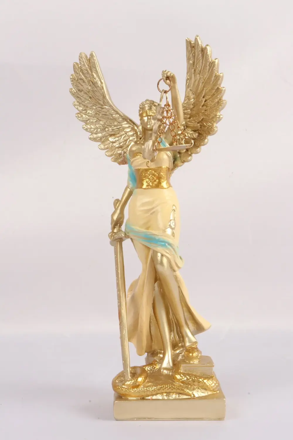 Kanatlı Adalet Tanrıçası Themis Biblo 24 cm | Hukuk Bürosu Ev Ofi