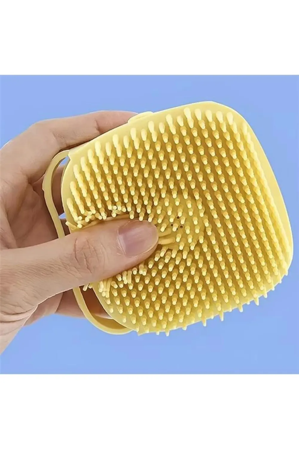 Kanji Silikon Evcil Hayvan Banyo Fırçası – Şampuan Hazneli Masaj