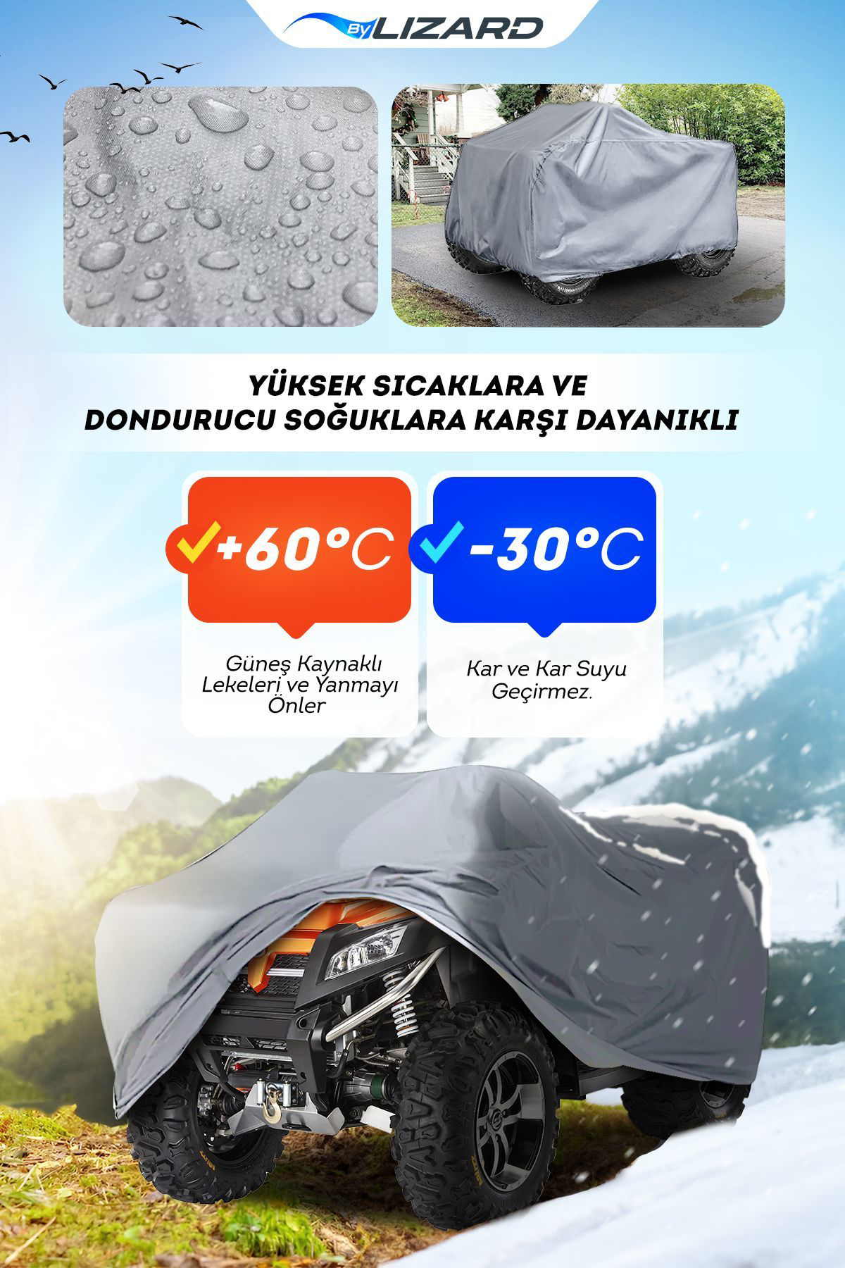 Kanuni ATV 150 S On Road Uyumlu Su Geçirmez  ATV Brandası