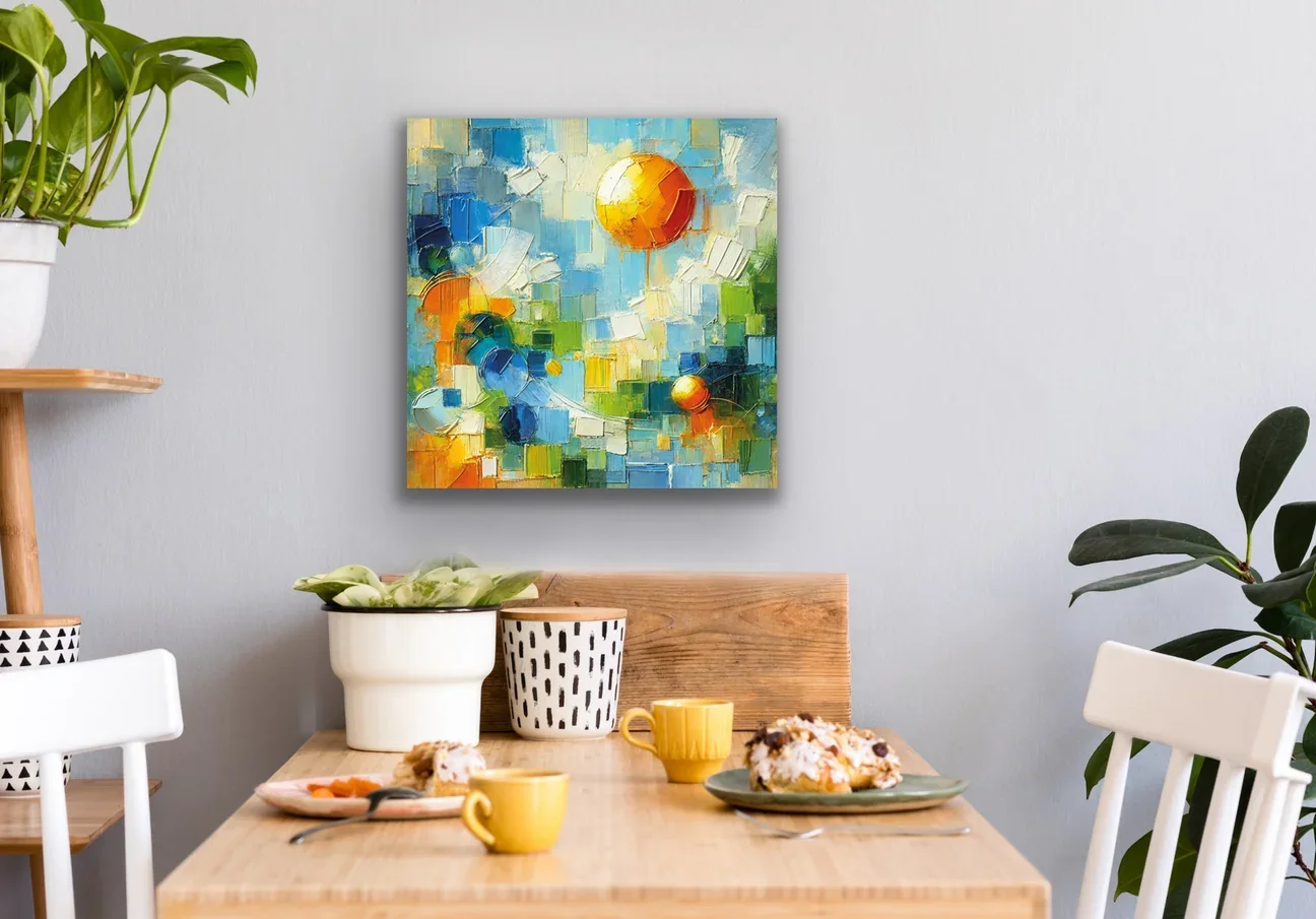 Kanvas Tablo 60x60cm - Yaz Mevsimi Dekoratif Duvar Tablosu