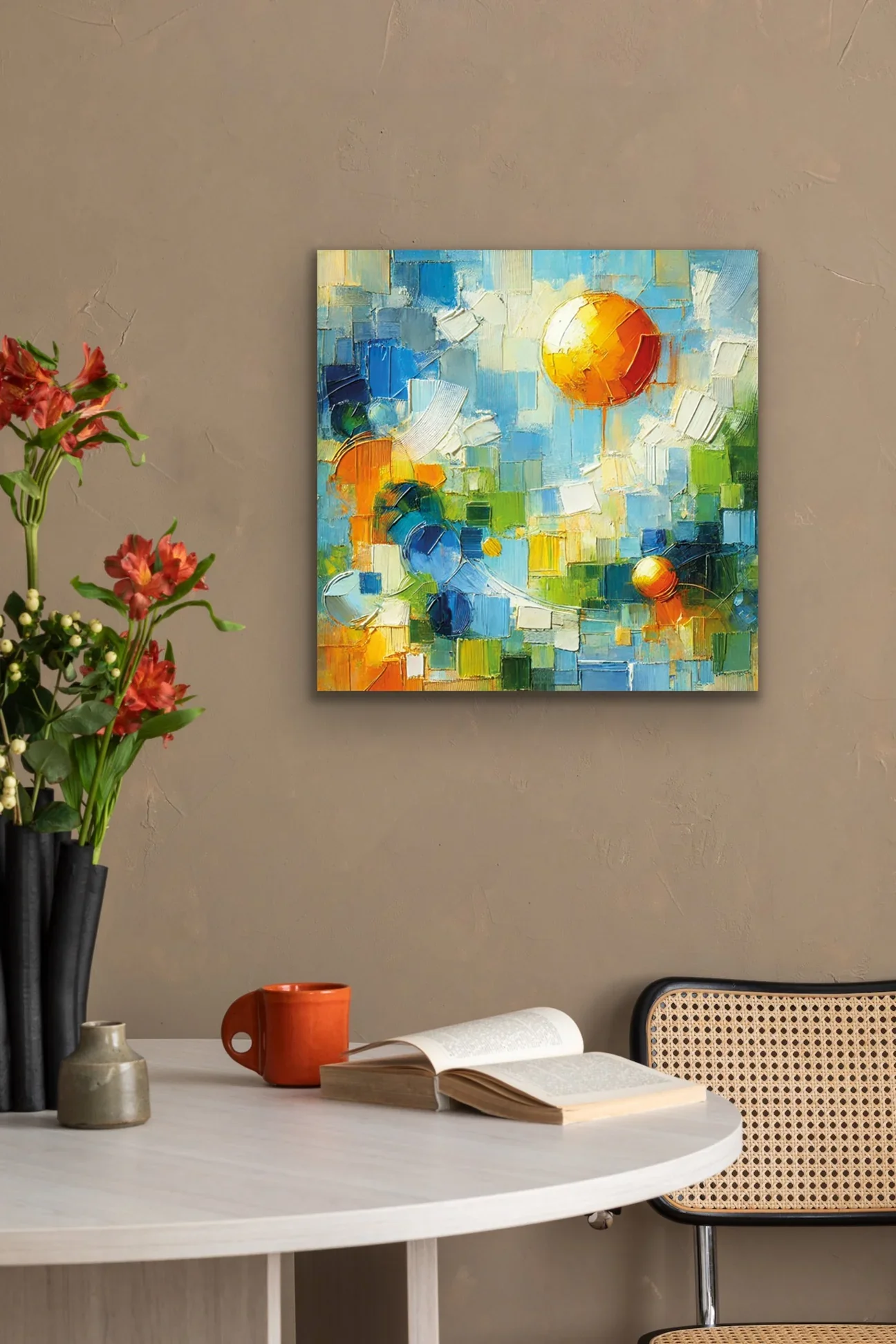 Kanvas Tablo 60x60cm - Yaz Mevsimi Dekoratif Duvar Tablosu