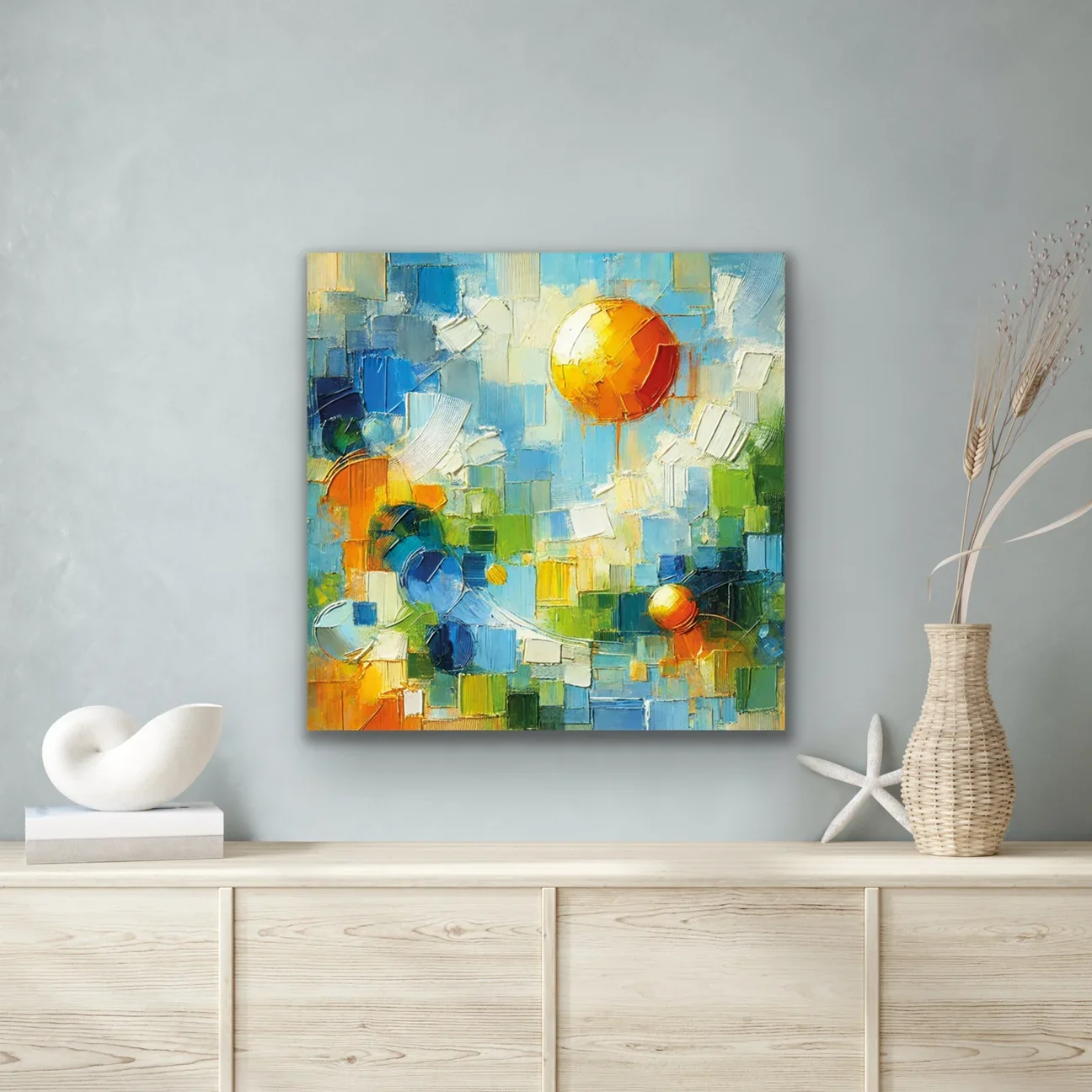 Kanvas Tablo 60x60cm - Yaz Mevsimi Dekoratif Duvar Tablosu
