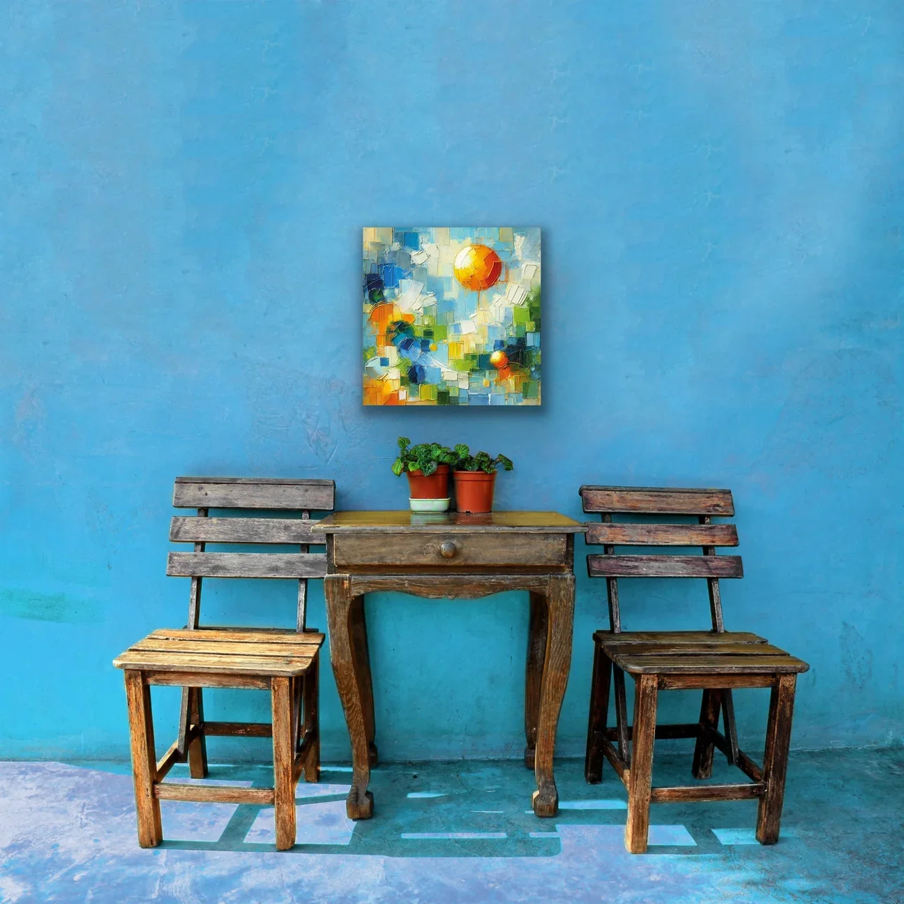 Kanvas Tablo 60x60cm - Yaz Mevsimi Dekoratif Duvar Tablosu