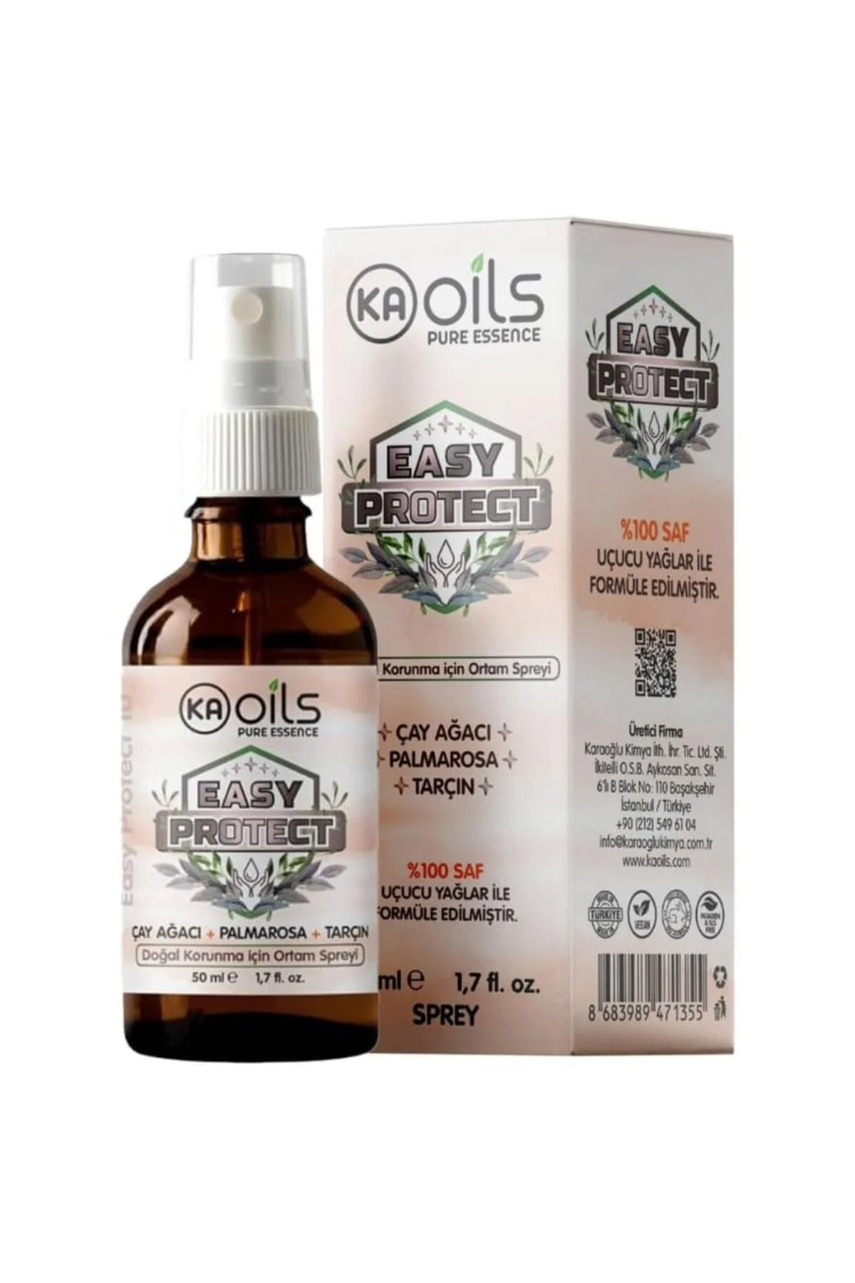 KAOils Easy Protect Doğal Ortam Spreyi 50 ml - Sivrisinek, Kene, KAOils Easy Protect Doğal Ortam Spreyi 50 ml - Sivrisinek, Kene,