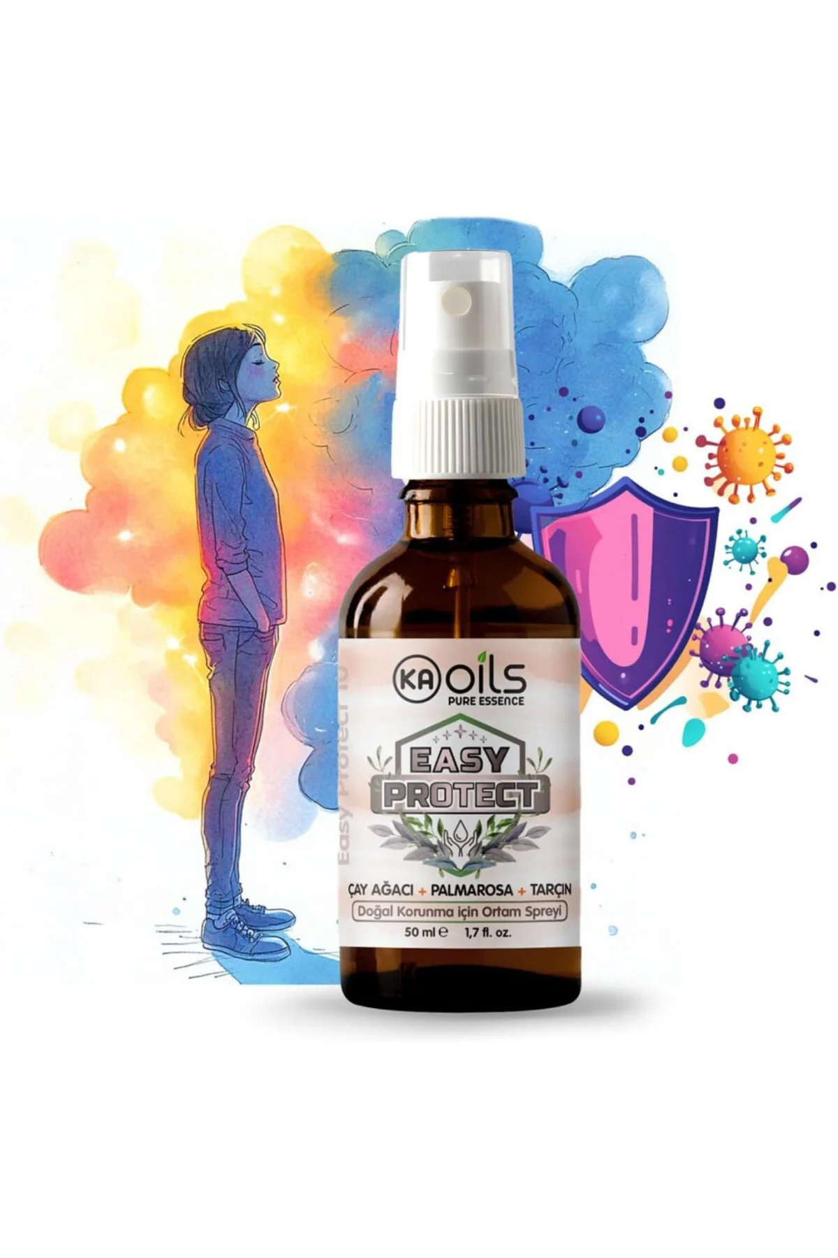 KAOils Easy Protect Doğal Ortam Spreyi 50 ml - Sivrisinek, Kene, KAOils Easy Protect Doğal Ortam Spreyi 50 ml - Sivrisinek, Kene,