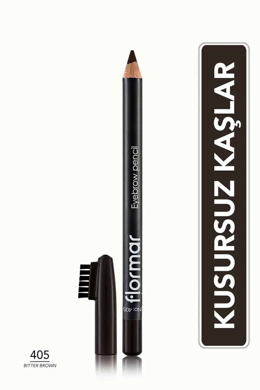 Kapağı Fırçalı Kaş Kalemi (Kahve) - Eyebrow Pencil - 405 Bitter B