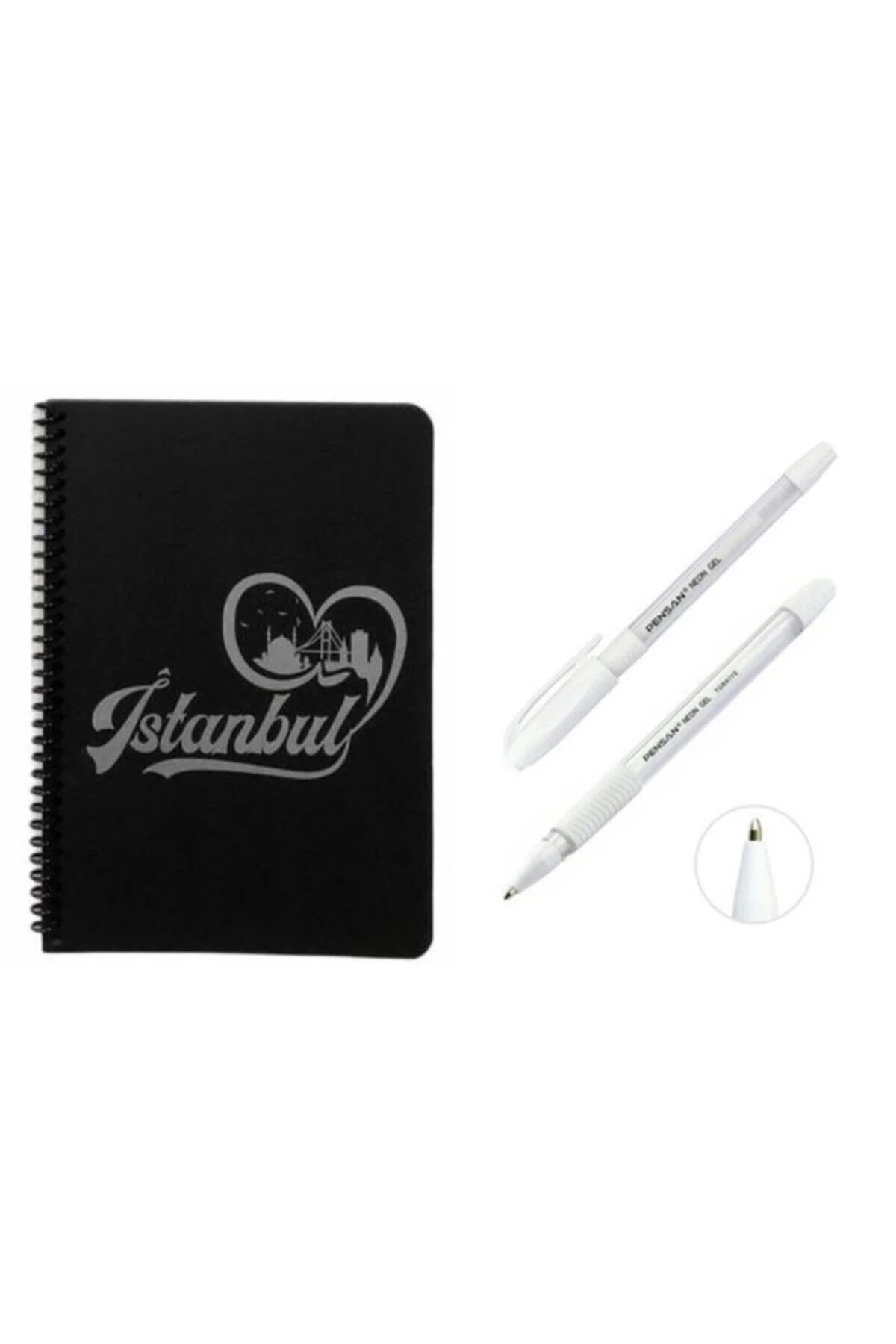 Kapak Desenli Siyah Defter Siyah Yapraklı Defter - Siyah Sayfalı 