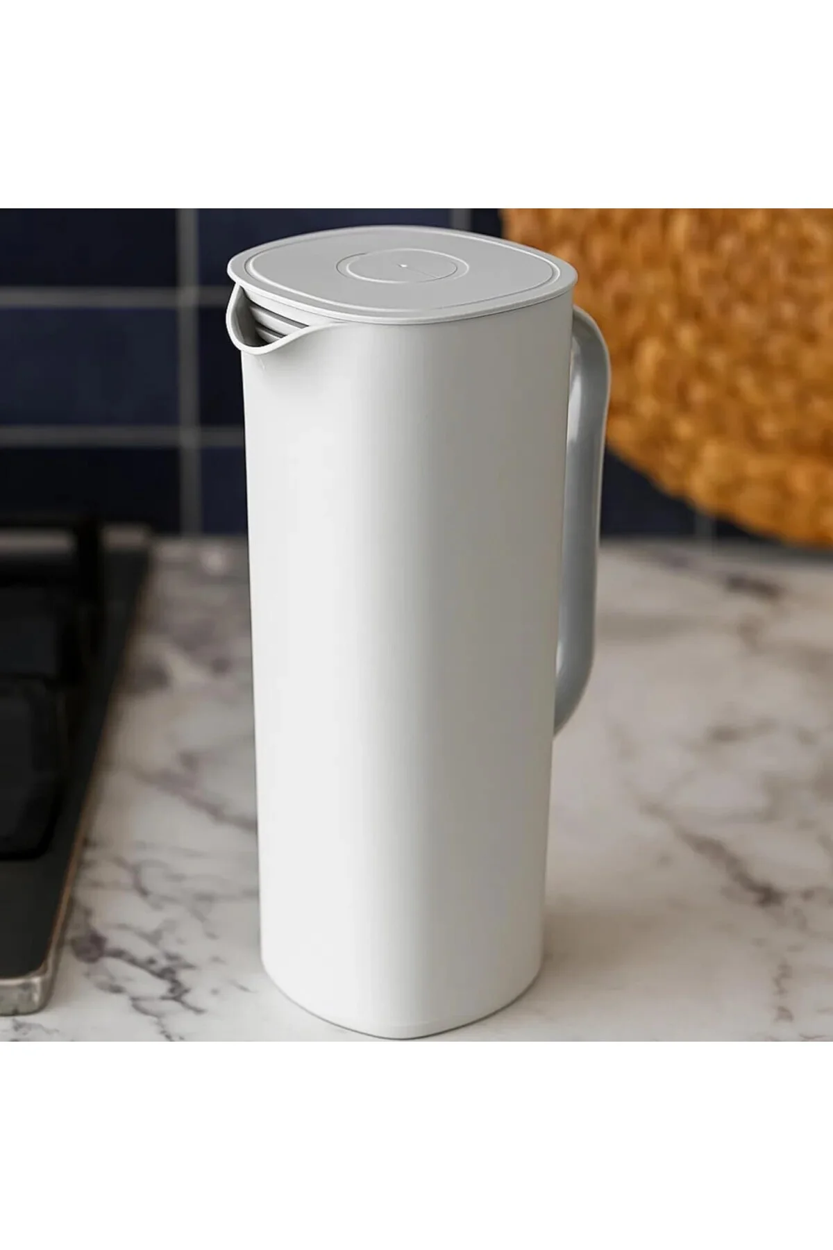 Kapaklı Beyaz Sürahi – Buzdolabı Sürahisi Beyaz 1,8 L