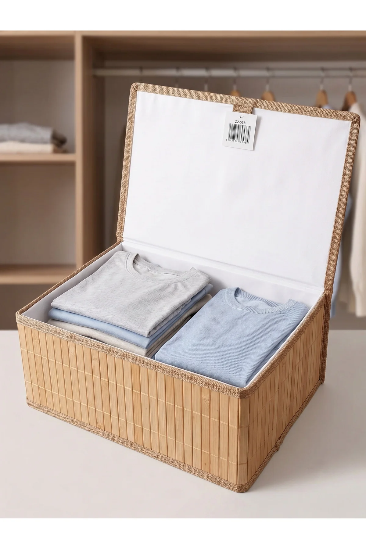 Kapaklı Dekoratif Organizer - Çok Amaçlı Kumaş Saklama Kutusu - 30x20x12 cm - Modern Düzenleyici Kapaklı Dekoratif Organizer - Çok Amaçlı Kumaş Saklama Kutusu - 30x20x12 cm - Modern Düzenleyici