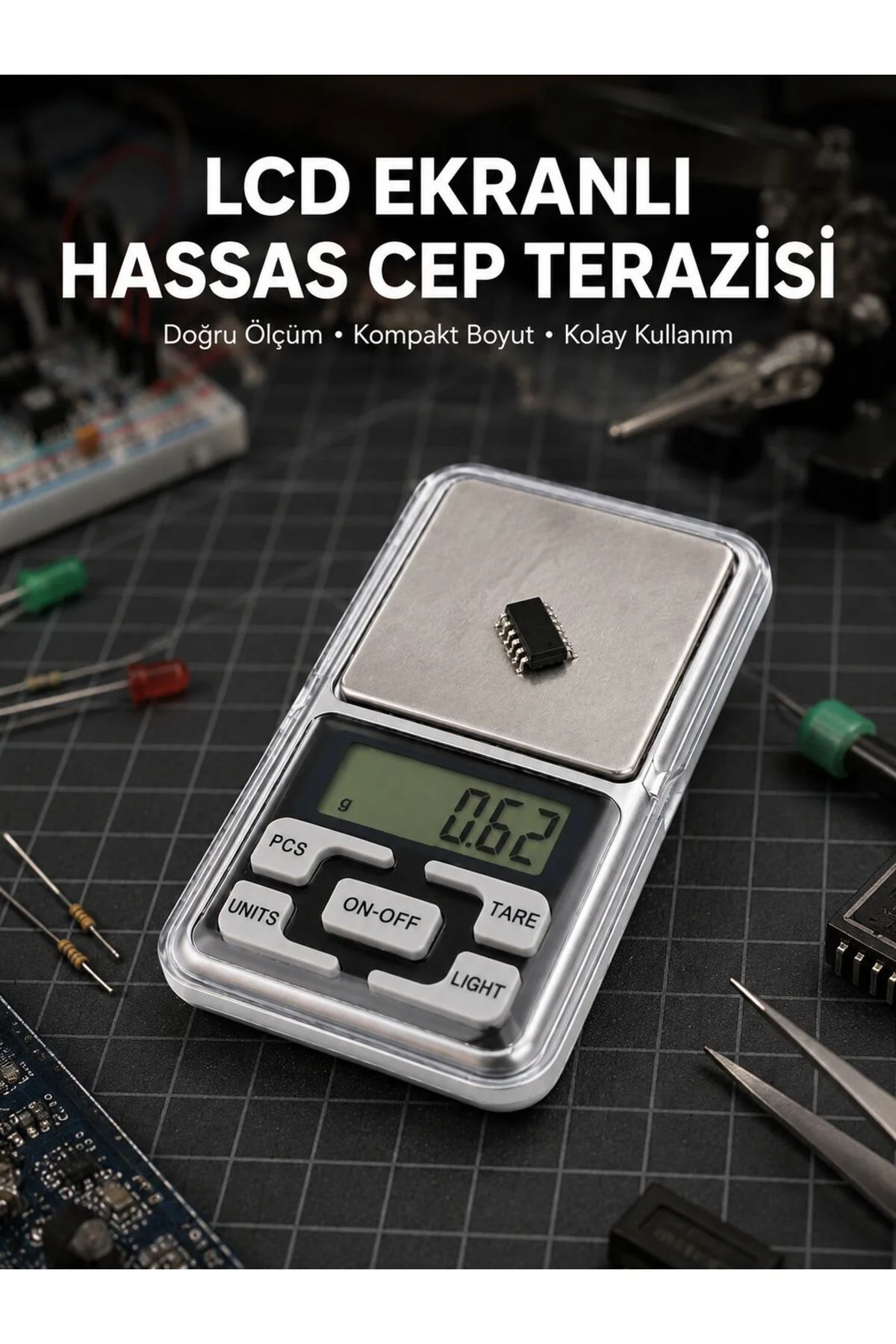 Kapaklı Dijital Cep Terazisi Hassasiyet 300 Gr Kapaklı Dijital Cep Terazisi Hassasiyet 300 Gr