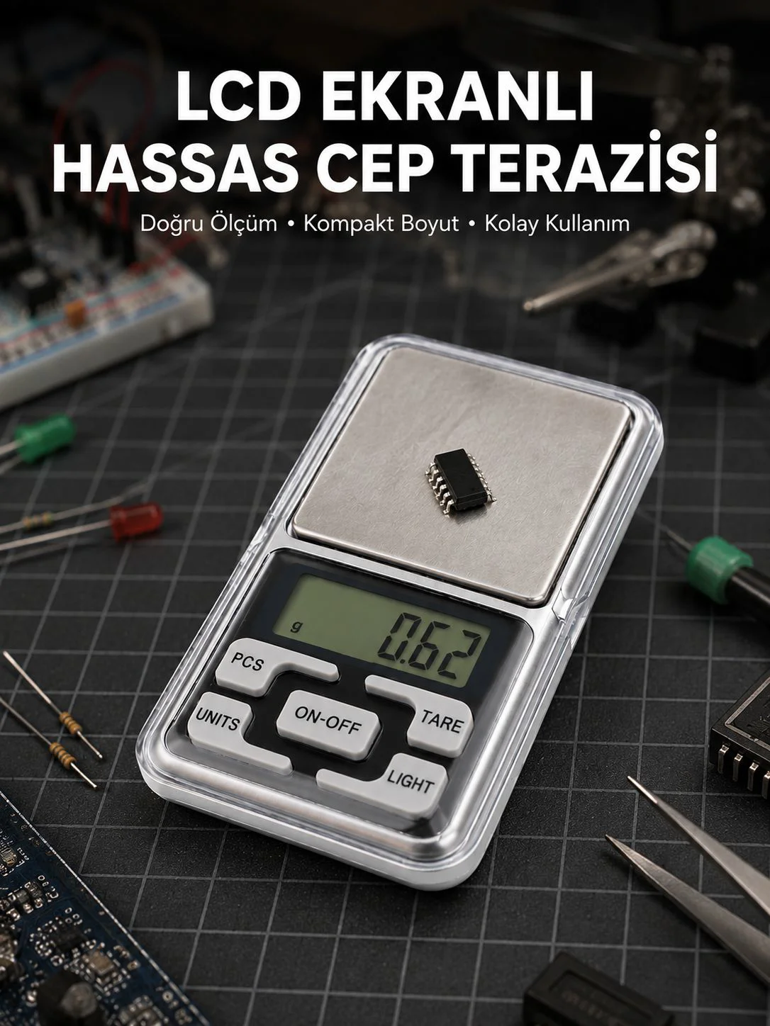 Kapaklı Dijital Cep Terazisi Hassasiyet 300 Gr Yeni Nesil Fiyatı, Yorumları ve Özellikleri