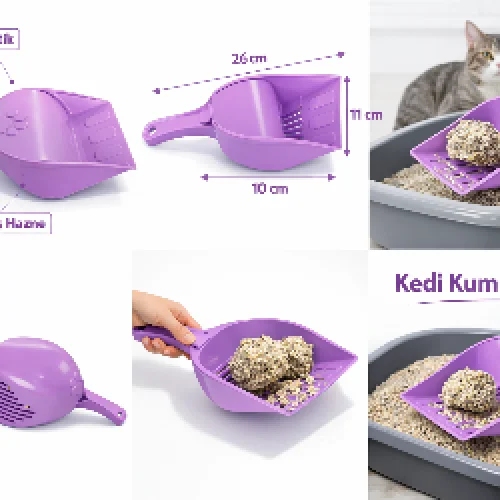 Kapaklı Kedi Kumu Küreği Elekli – Ergonomik Saplı Dalı Plastik Kum Temizleme Küreği 26 cm Kapaklı Kedi Kumu Küreği Elekli – Ergonomik Saplı Dalı Plastik Kum Temizleme Küreği 26 cm