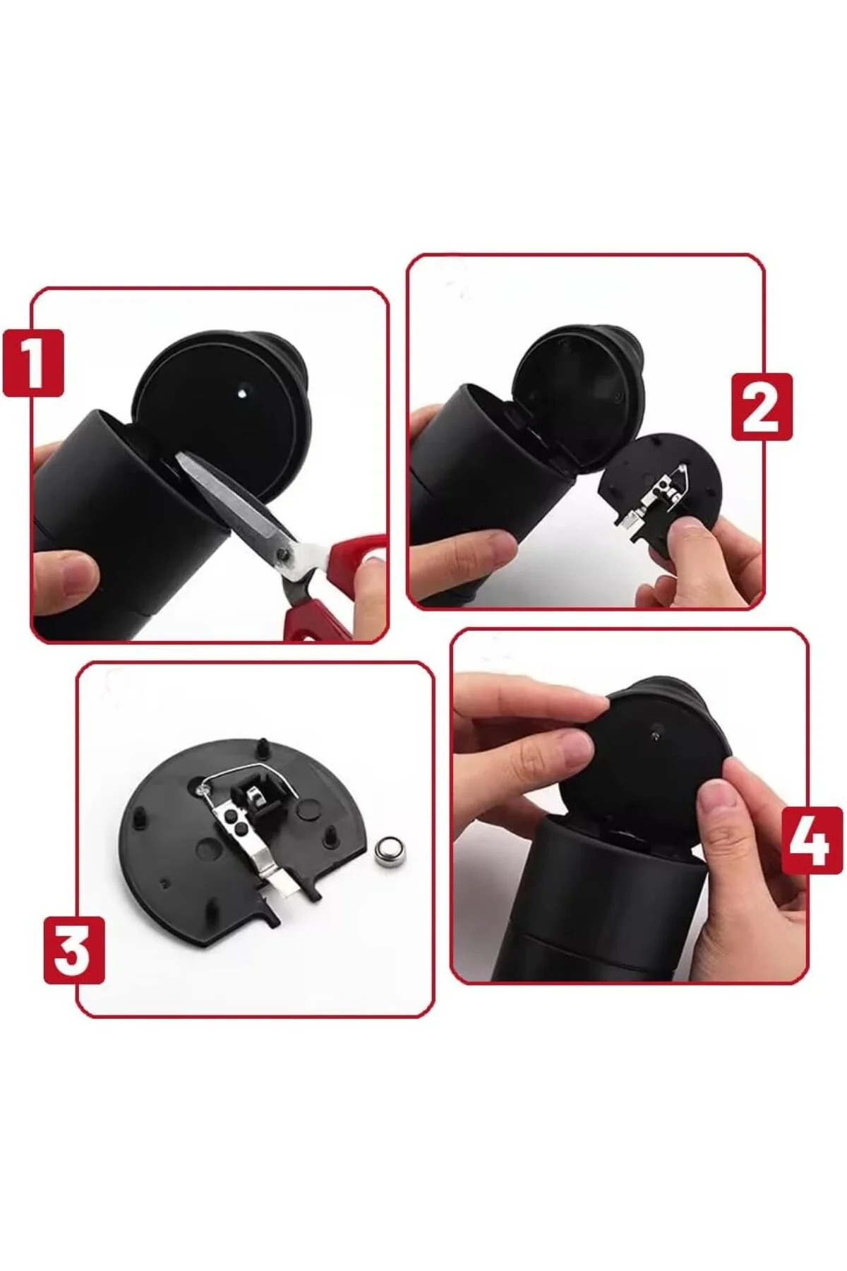 Kapaklı LED Işıklı Araç  Uyumlu Küllüğü Kendiliğinden Sönen Mini 