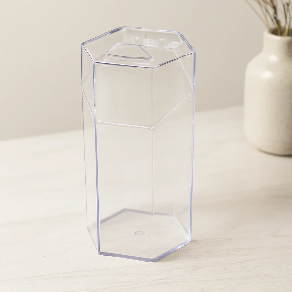 Kapaklı Makyaj Fırça Organizeri (6 Bölmeli) Mika Kristal Plastik 10x8.9x20 cm Kapaklı Makyaj Fırça Organizeri (6 Bölmeli) Mika Kristal Plastik 10x8.9x20 cm