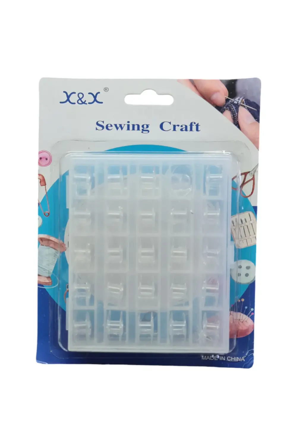 Tuhafiyecimiz Kapaklı Masura Kutusu İçinde 25 Adet Ev Tipi Makineler İçin Plast