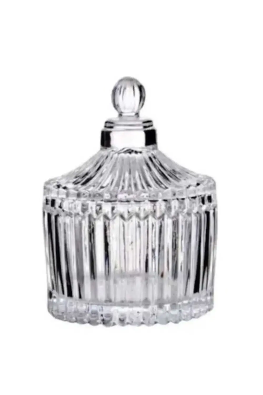 Kapaklı Mini Cam Lokumluk LKM01 Cam Beyaz 2