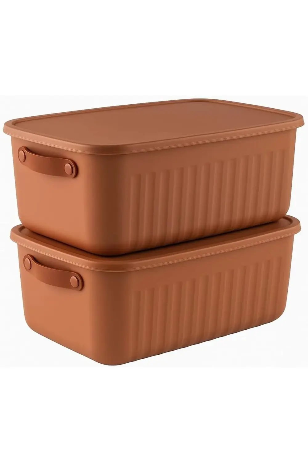 Kapaklı Saklama Kutusu Seti 10 Litre– Turuncu-Taşınabilir Kulplu,
