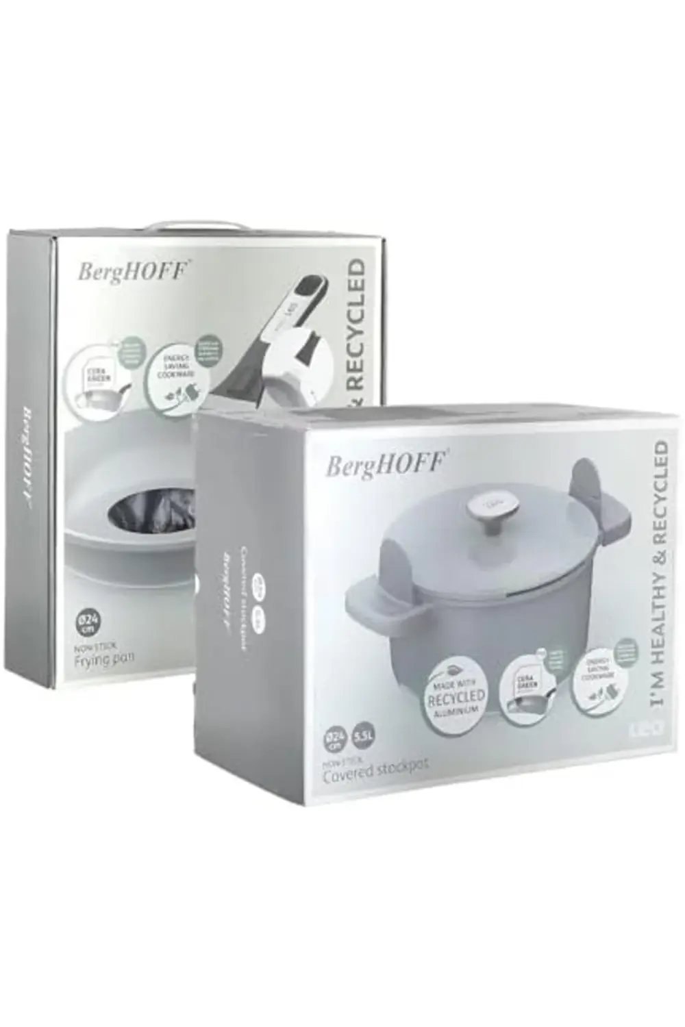 Kapaklı Yapışmaz Derin Tencere 24 Cm ve Kızartma Tavası 24 Cm Smo