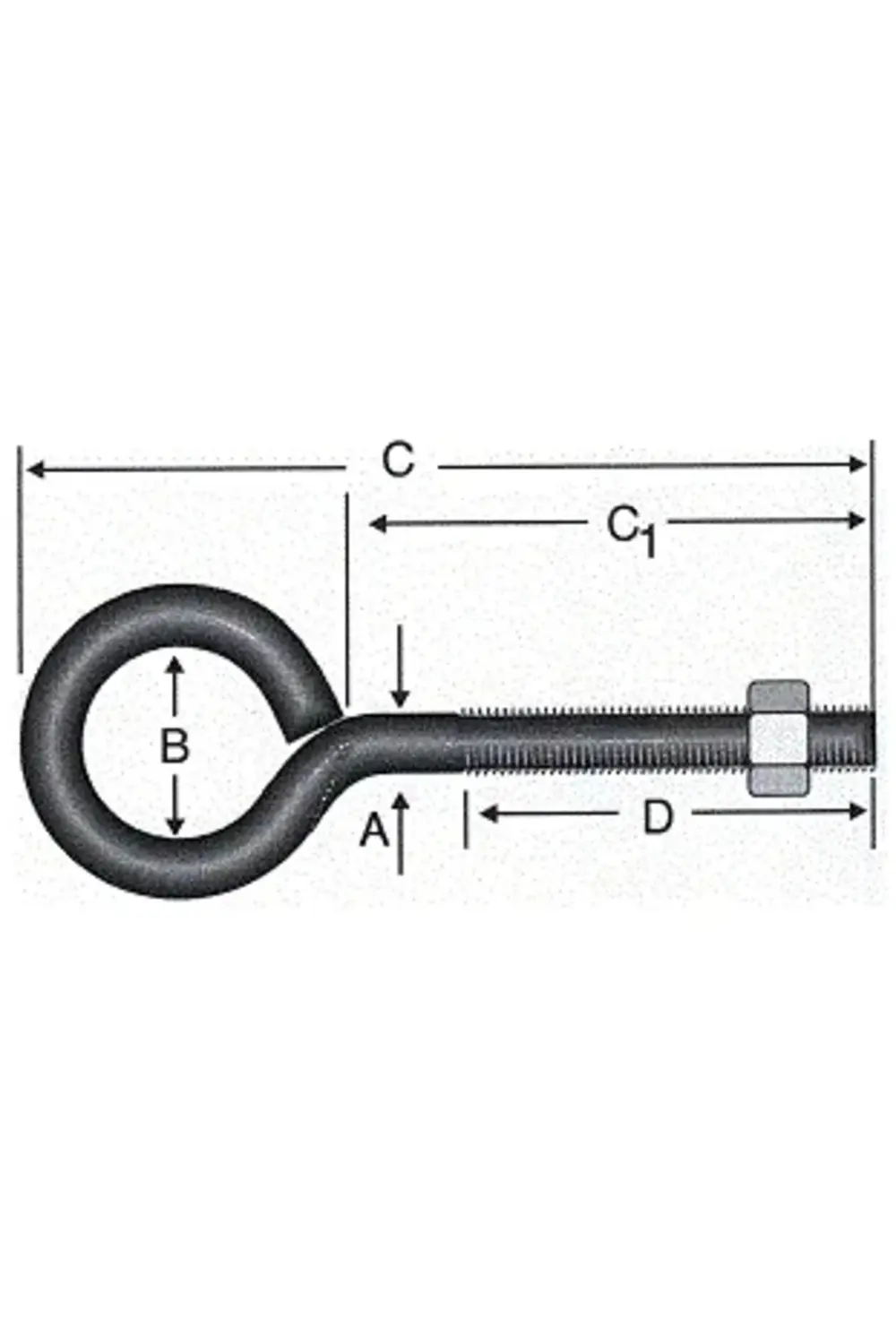 Kapalı Metrik Kanca M5 / 21x100 - 100 Adet