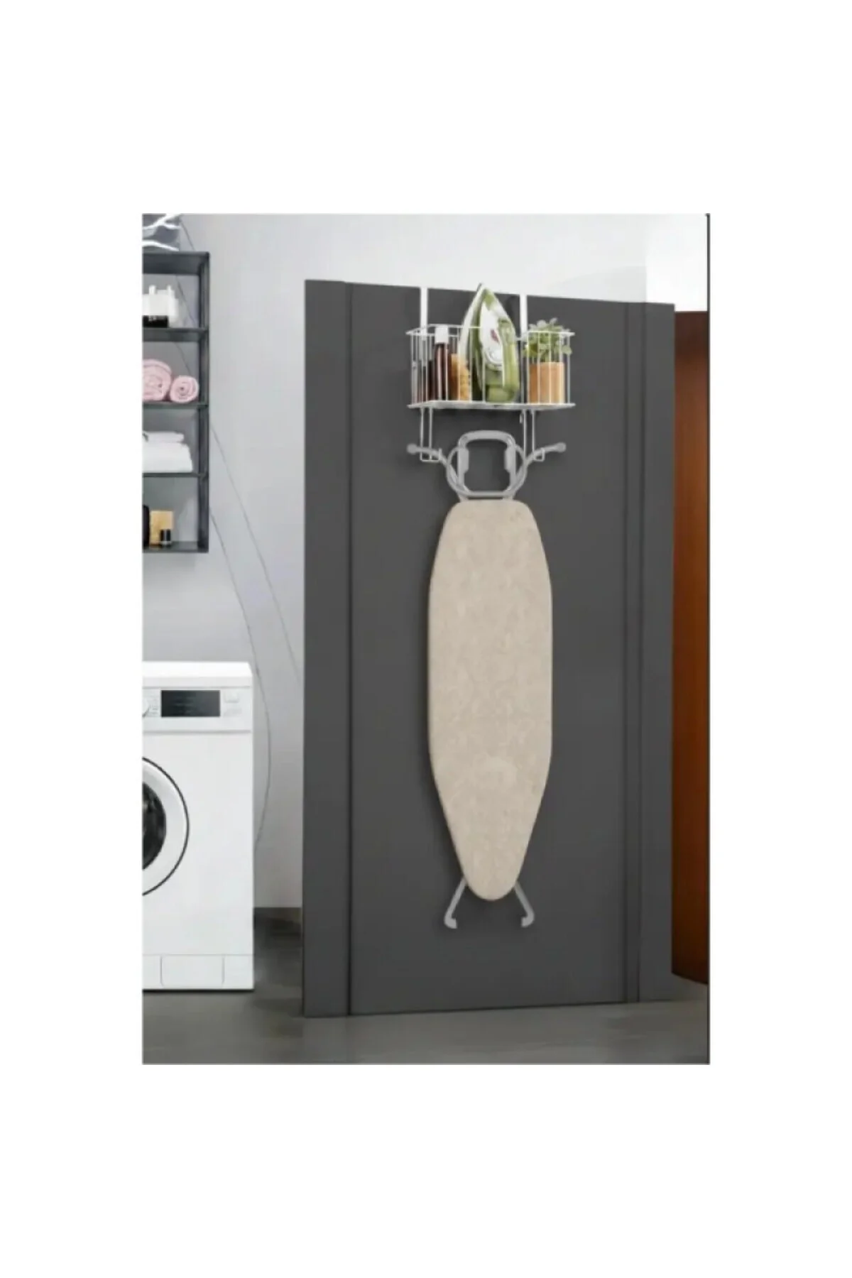 Kapı Arkası Ütü ve Ütü Masası Askısı Organizer, Ev İçi Düzenleyic