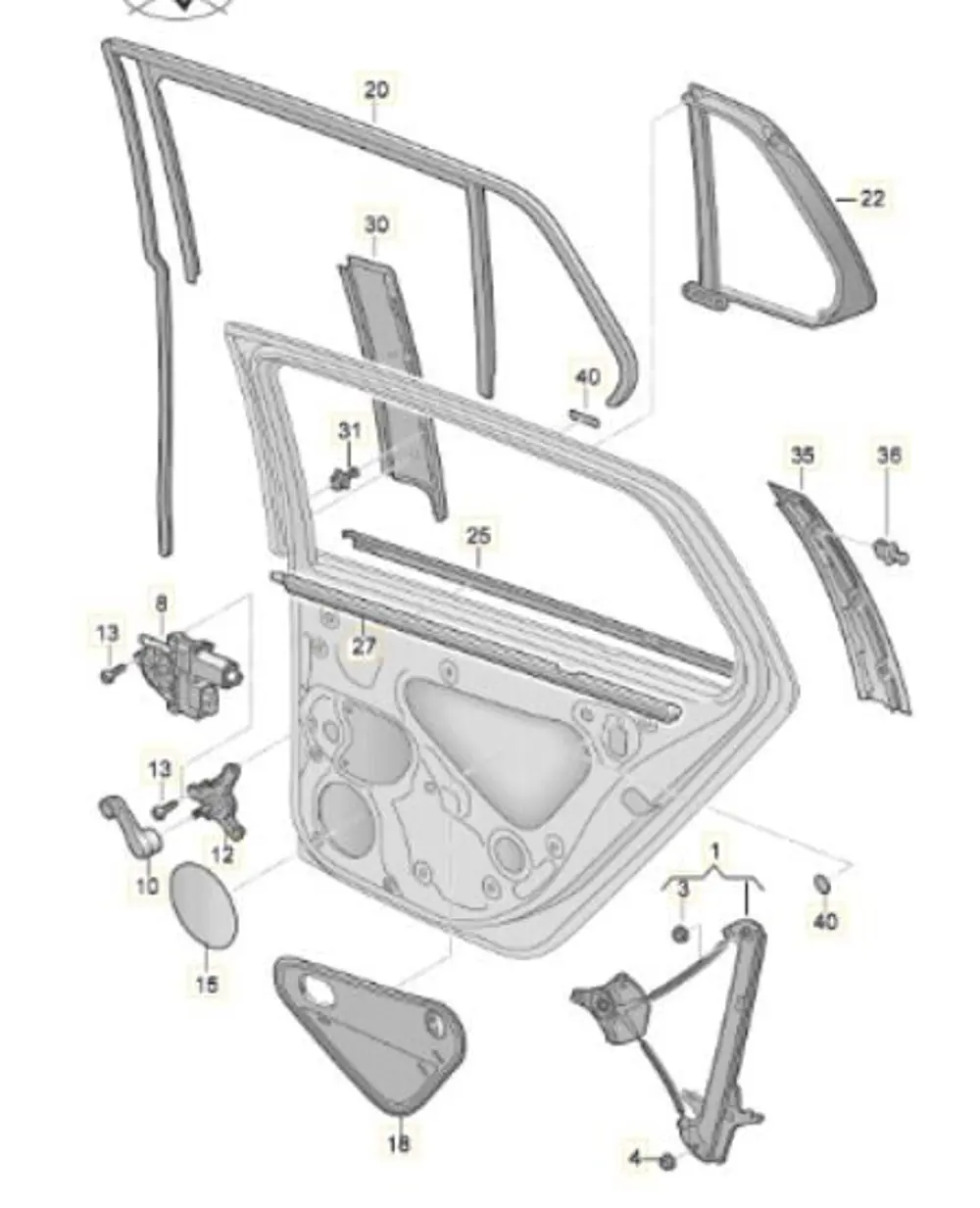 Kapı Camı Siperi (VW Orjinal)(5G6839901A)(VW Golf 7)