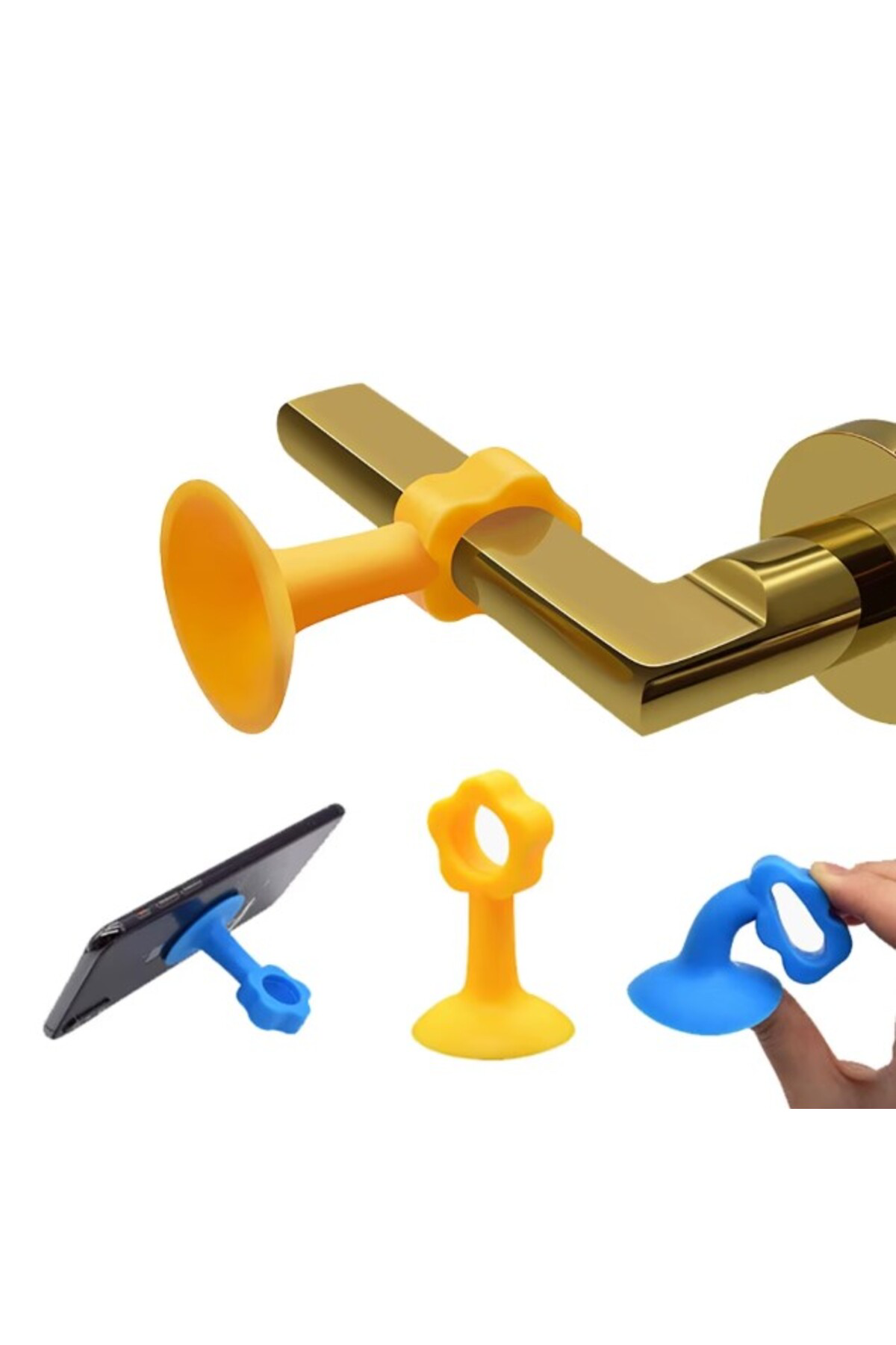 Kapı Kolu Koruyucu Şeffaf Stoper 4 Adet stoper