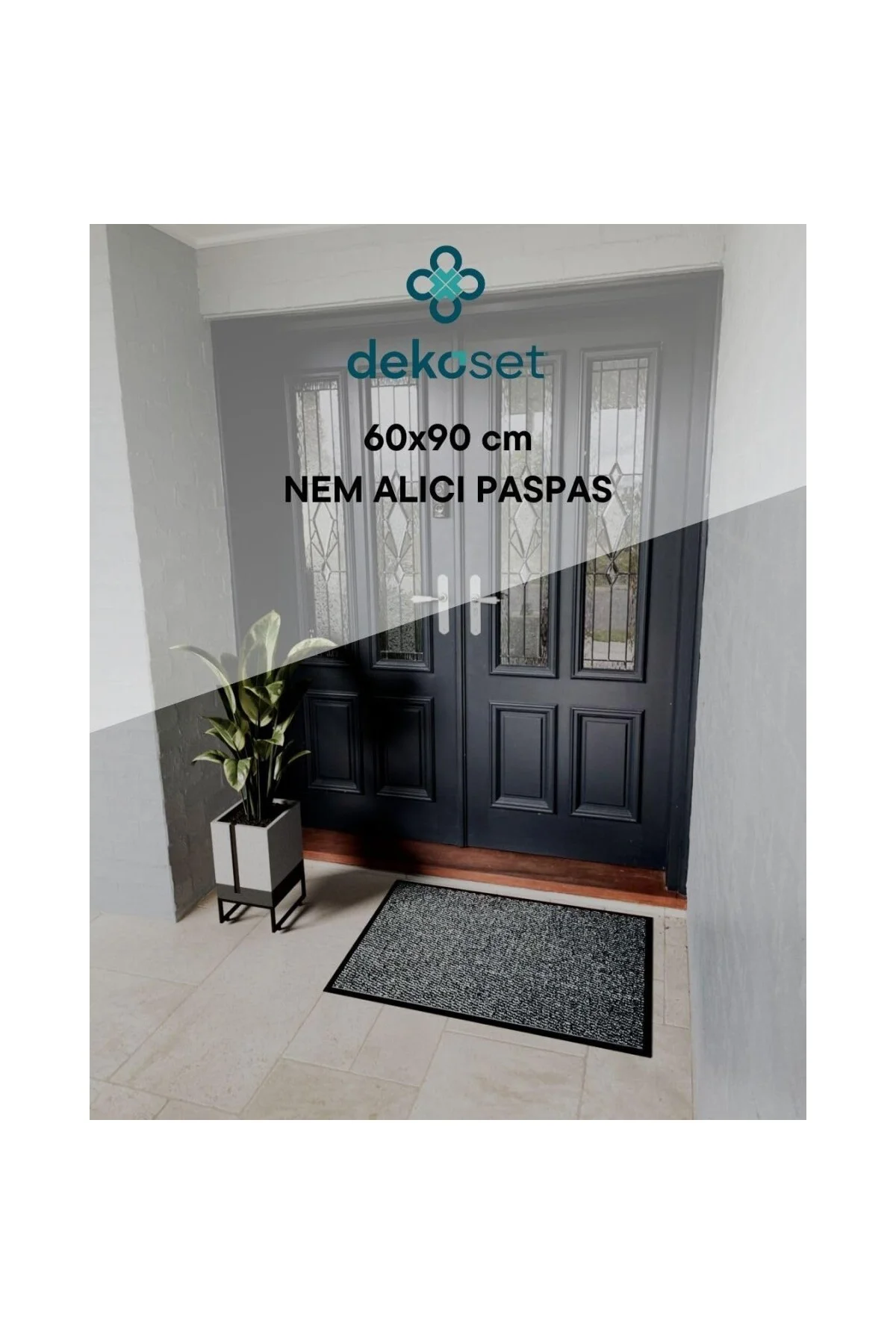 Kapı Önü Paspas- Gri (NEM ALICI PASPAS GRİ 60x90cm)