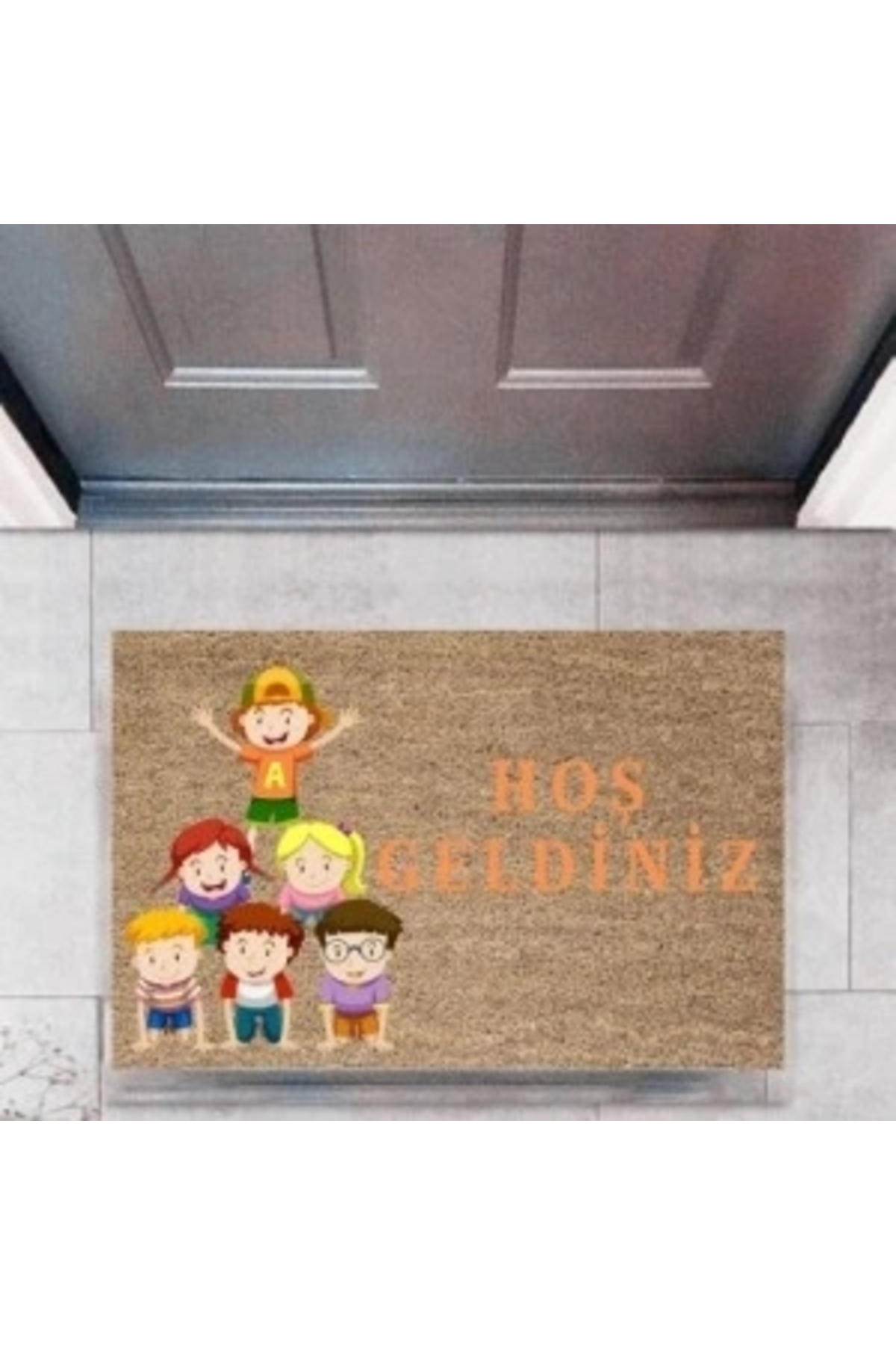 Yenibazaar Kapi Önü Paspasi Dekoratif Dijital Baski Çocuklarp-2715