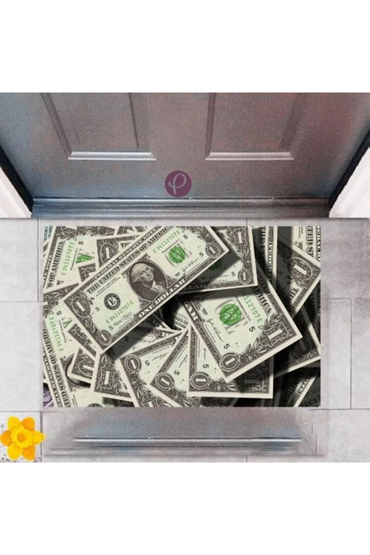 Kapı Önü Paspası Dekoratif Dijital Baskı Dolar