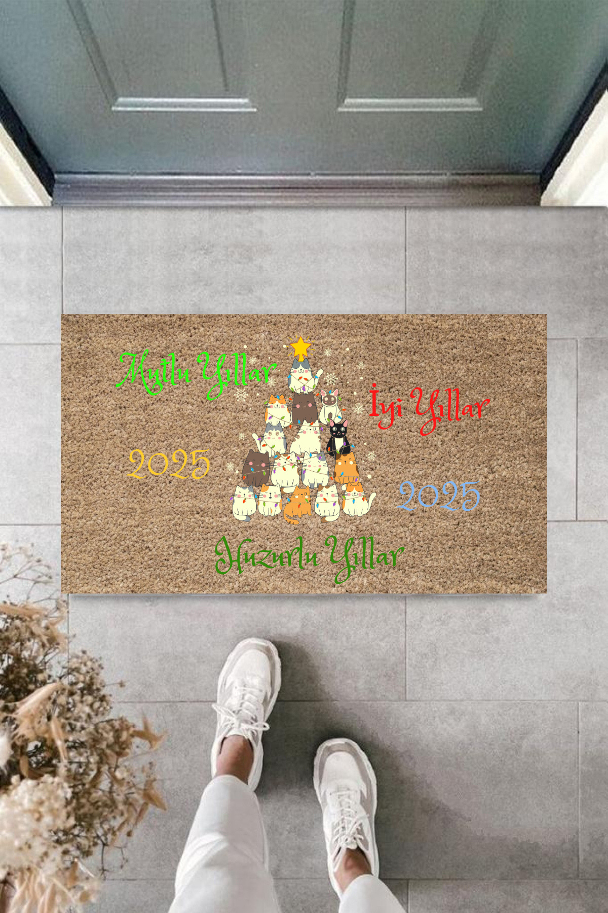 Ok Aksesuar Kapi Önü Paspasi Yeni Yil 2025 Özel Tasarim Model 102