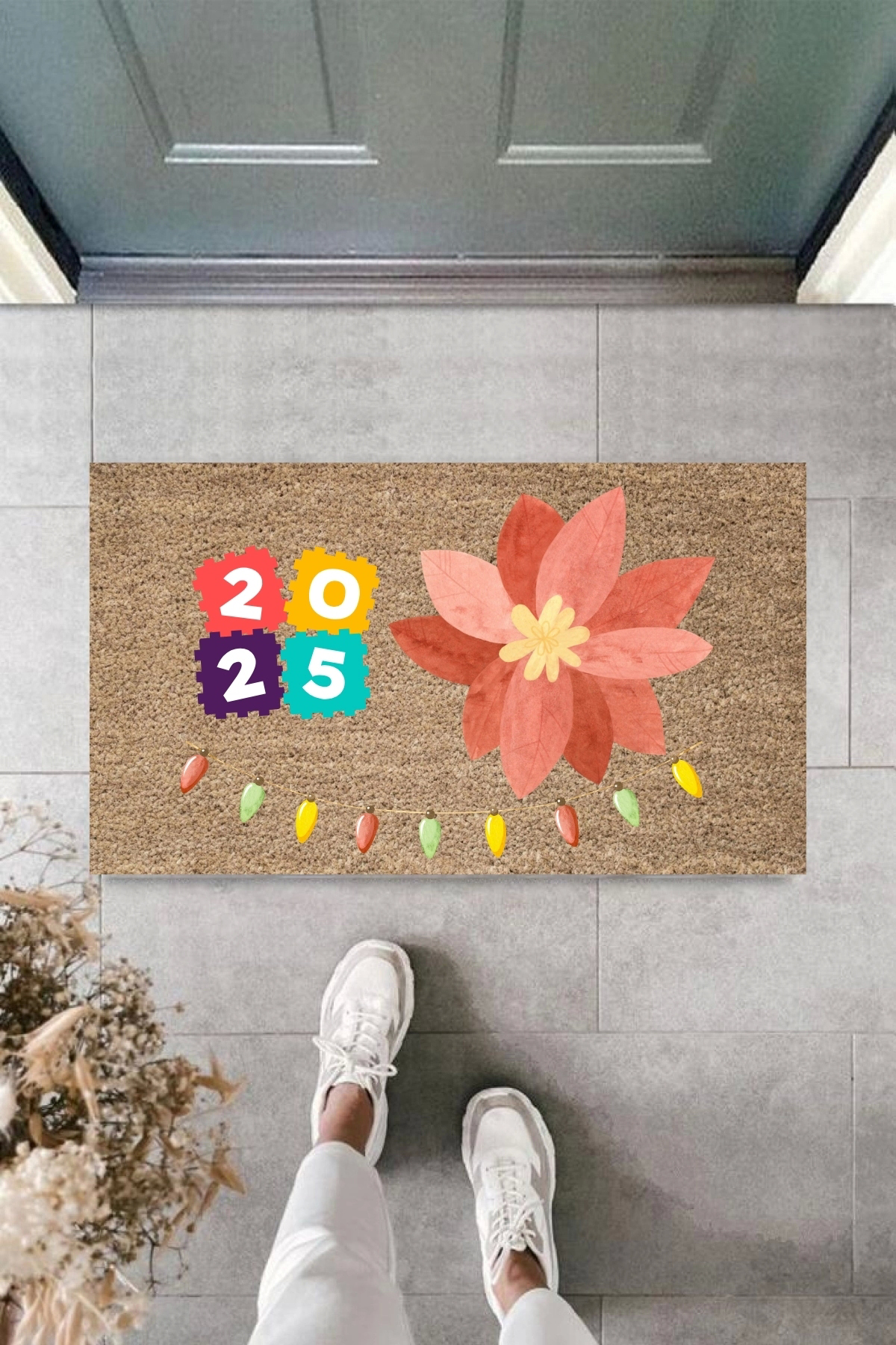 P Parla Kapi Önü Paspasi Yeni Yil 2025 Özel Tasarim Model 172