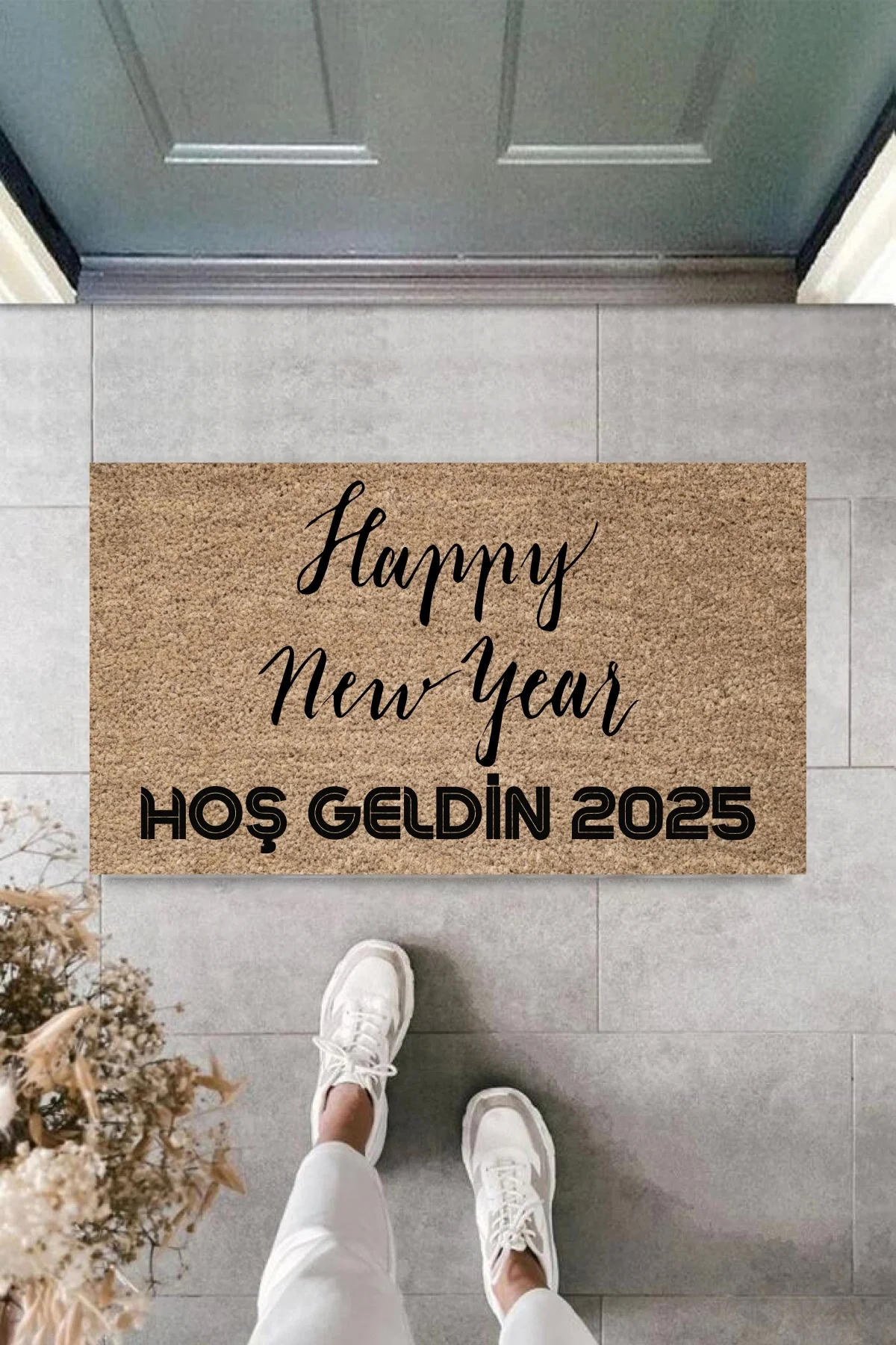 Kapı Önü Paspası Yeni Yıl 2025 Özel Tasarım Model 43