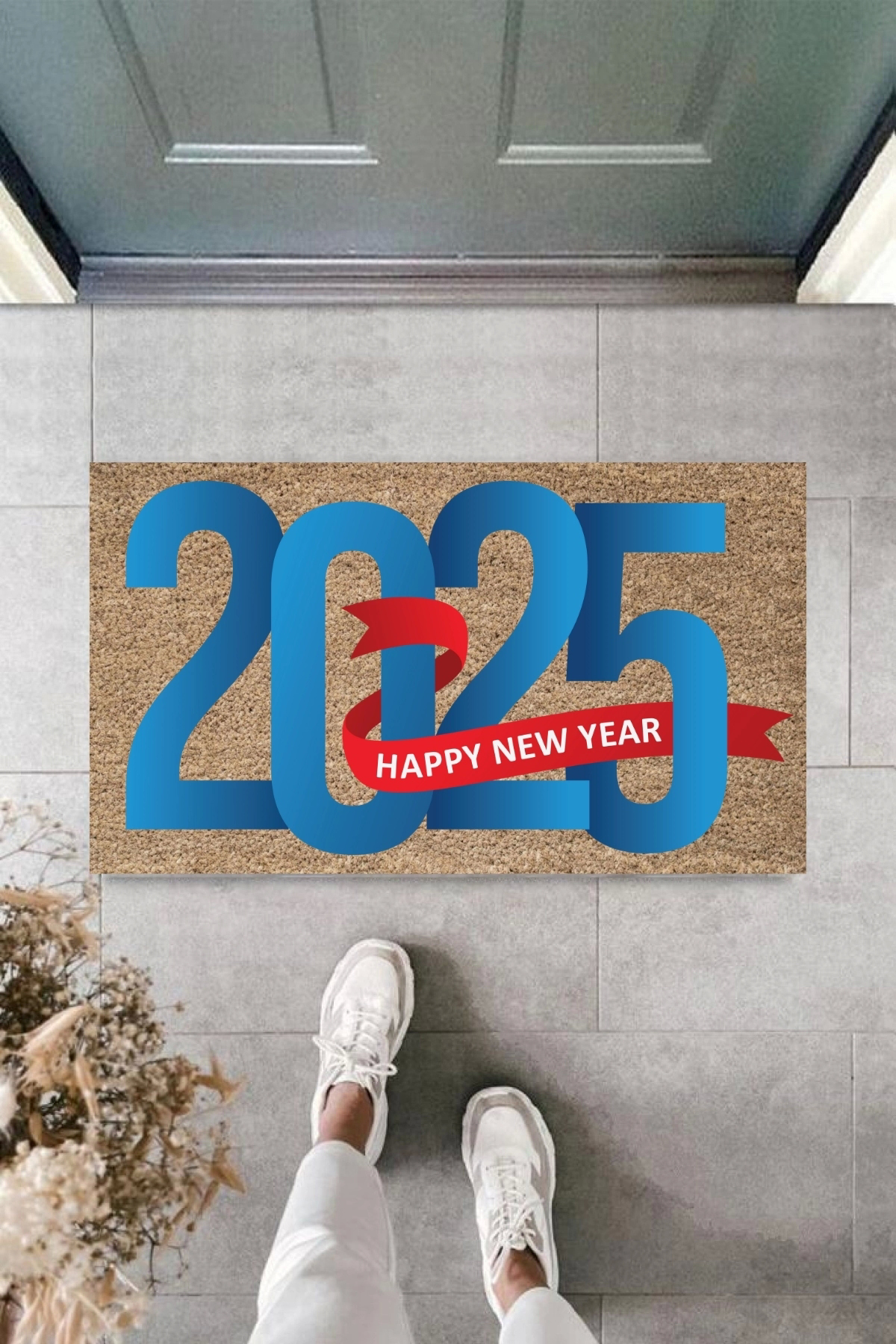 P Parla Kapi Önü Paspasi Yeni Yil 2025 Özel Tasarim Model 122