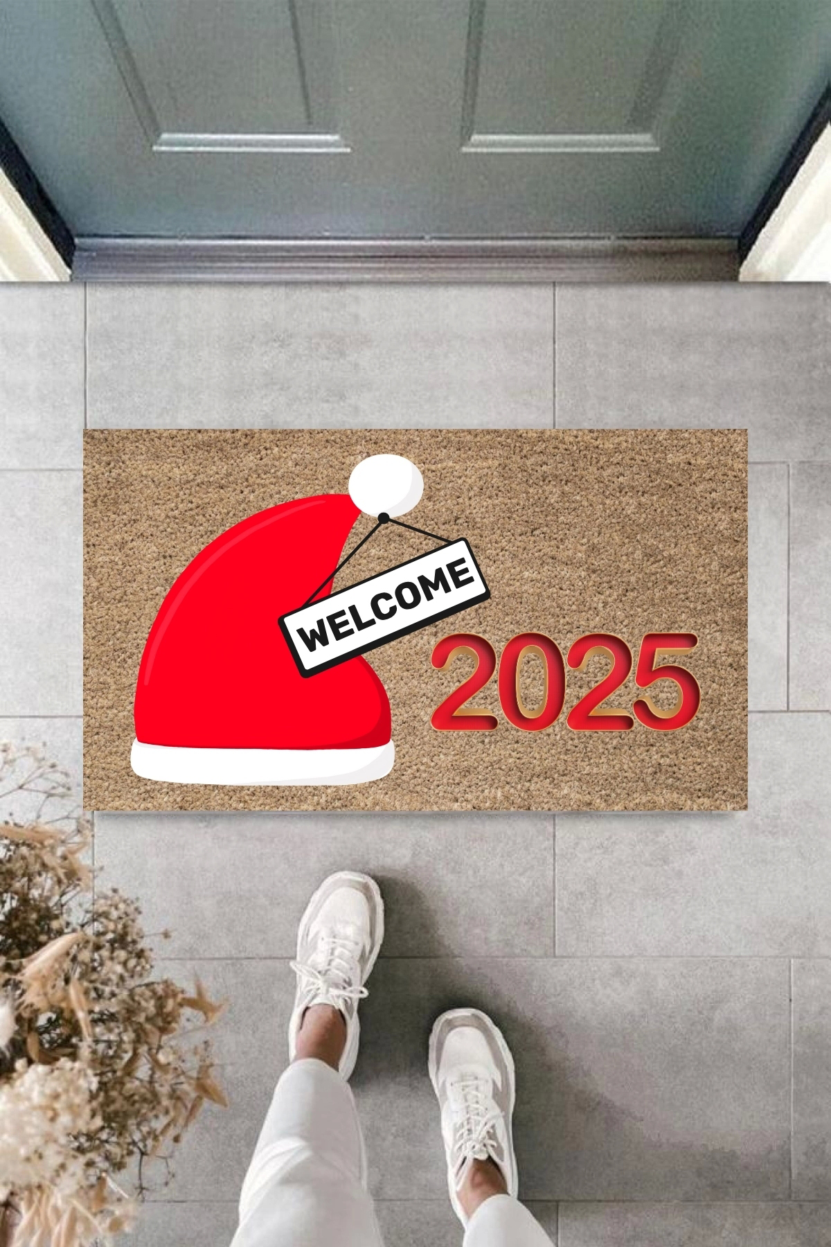 P Parla Kapi Önü Paspasi Yeni Yil 2025 Özel Tasarim Model 54