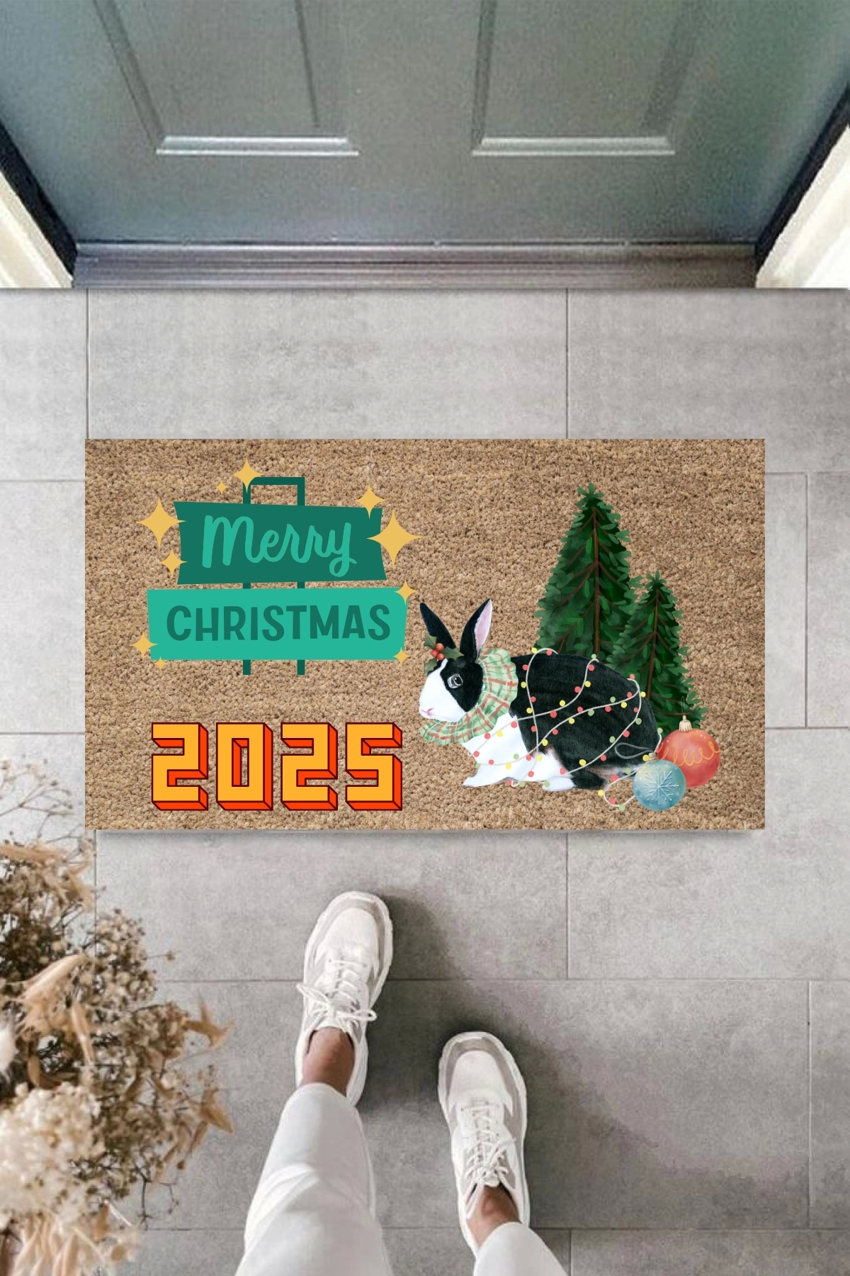 P Parla Kapi Önü Paspasi Yeni Yil 2025 Özel Tasarim Model 130