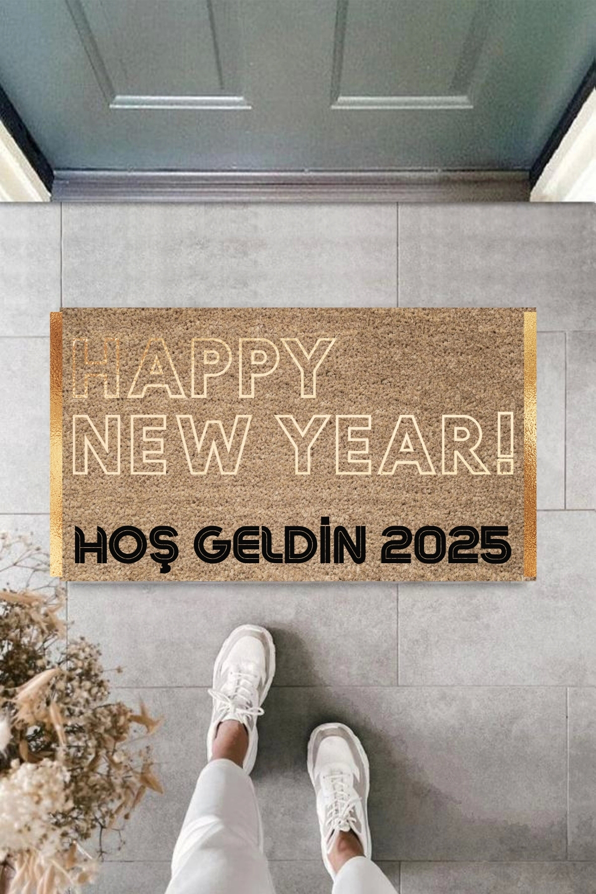 P Parla Kapi Önü Paspasi Yeni Yil 2025 Özel Tasarim Model 44