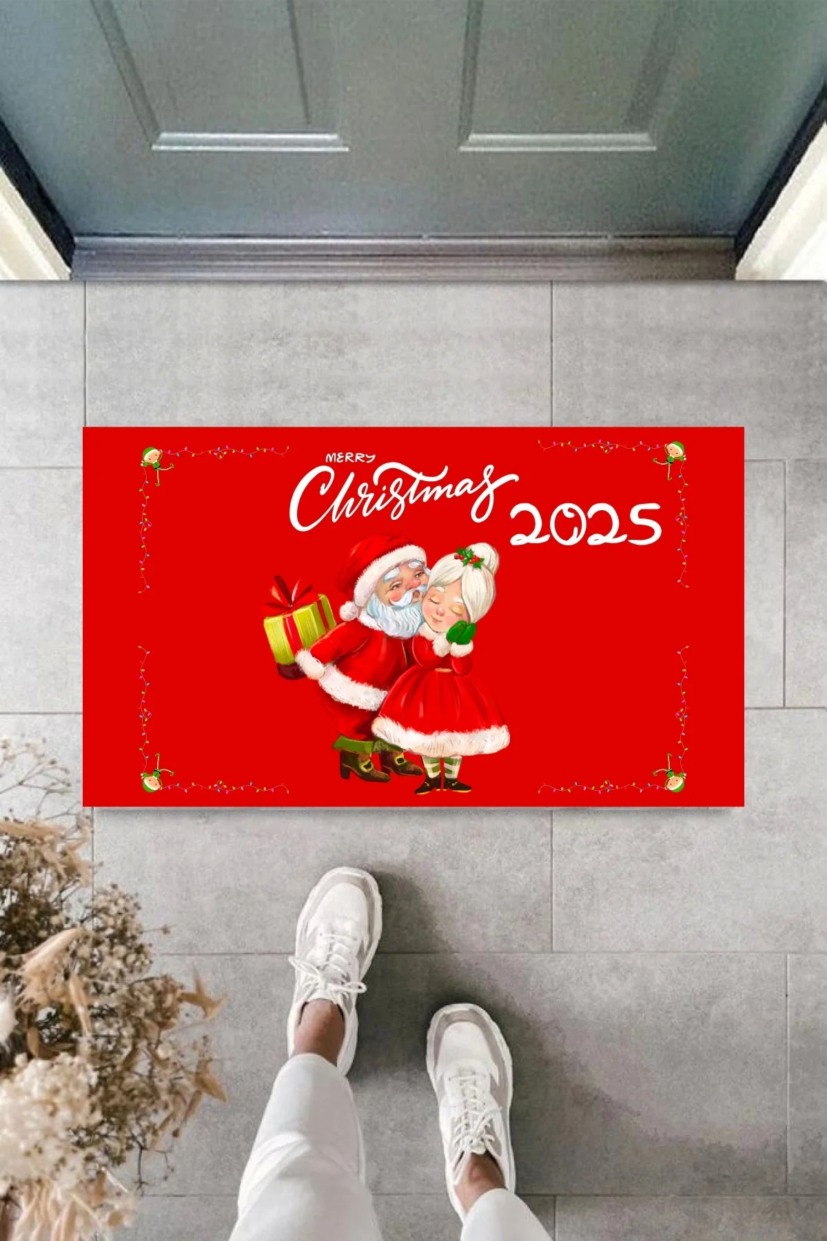 Kapı Önü Paspası Yeni Yıl 2025 Özel Tasarım Model 15
