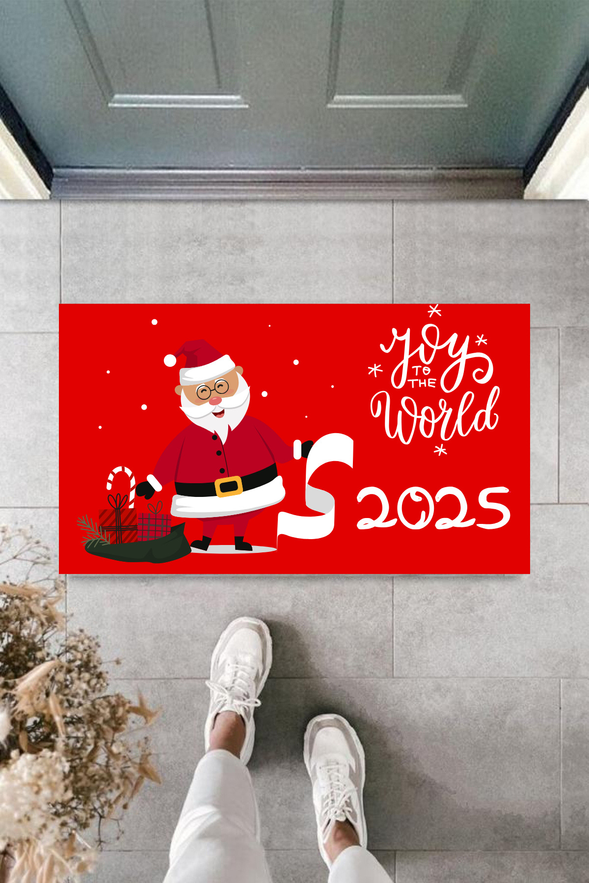 Ok Aksesuar Kapı Önü Paspası Yeni Yıl 2025 Özel Tasarım Model 17