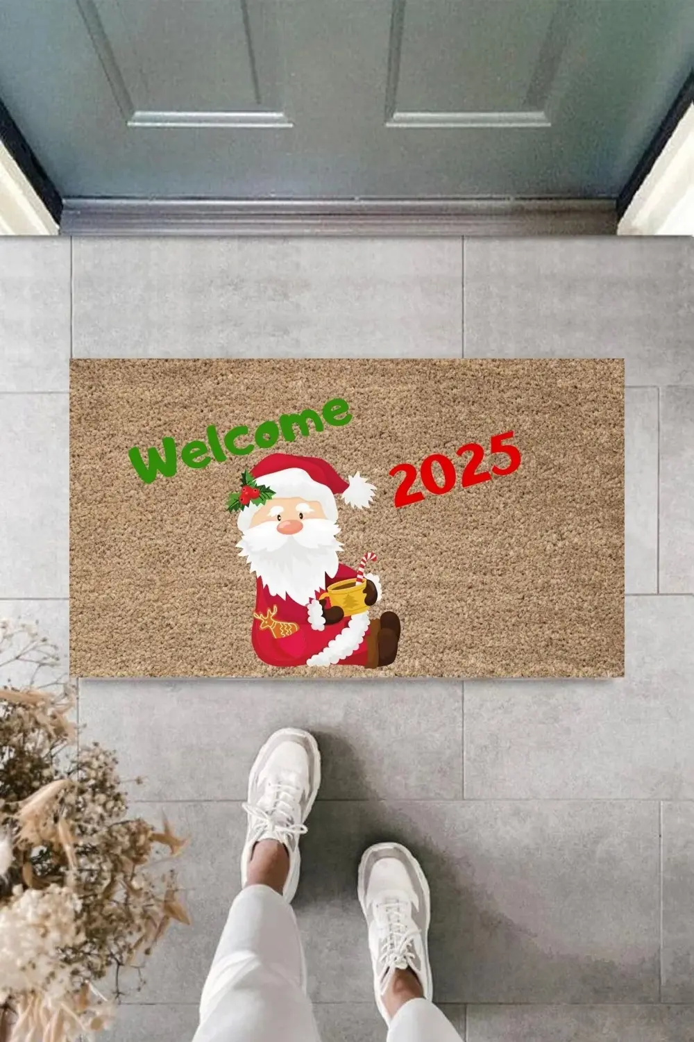 Kapı Önü Paspası Yeni Yıl 2025 Özel Tasarım Model 72