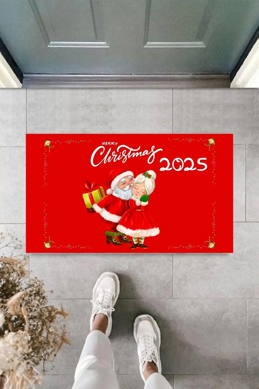 Kapı Önü Paspası Yeni Yıl 2025 Özel Tasarım Model 15