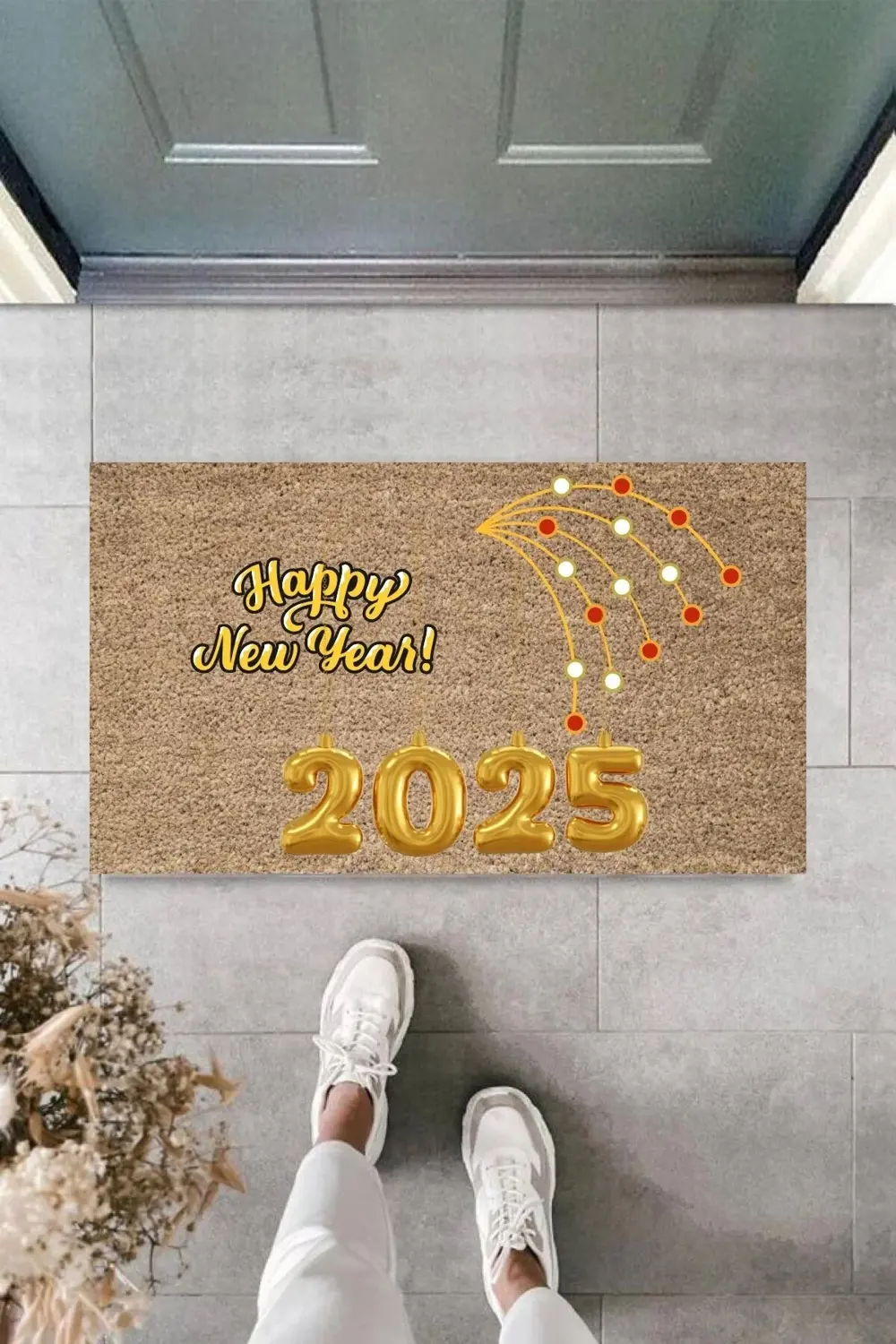 Kapı Önü Paspası Yeni Yıl 2025 Özel Tasarım Model 111