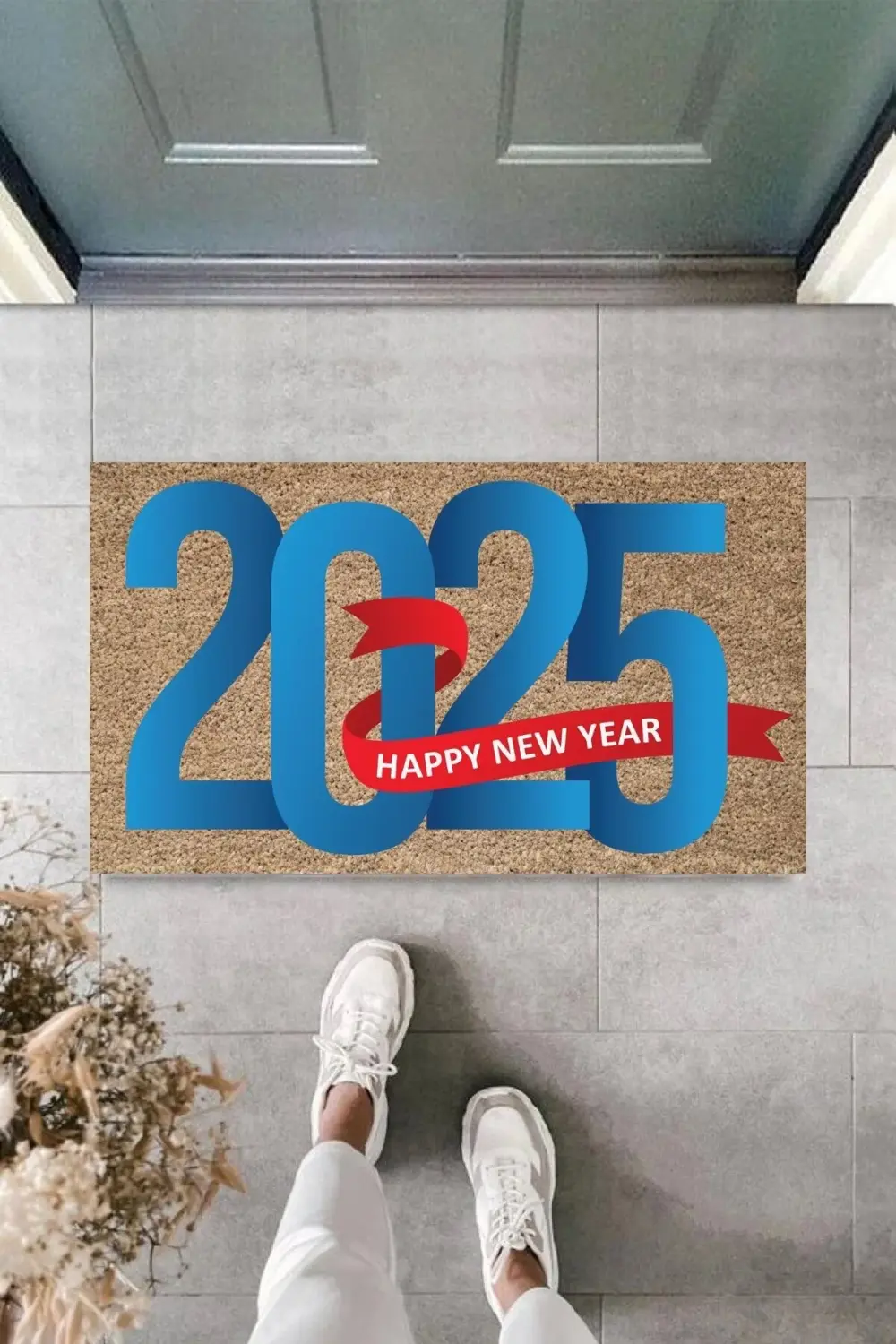 Kapı Önü Paspası Yeni Yıl 2025 Özel Tasarım Model 122