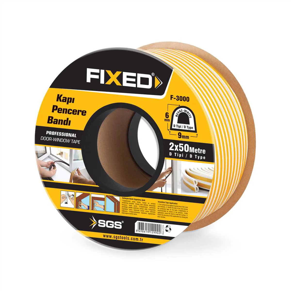 KAPI PENCERE BANDI (BEYAZ) 2*50 MT